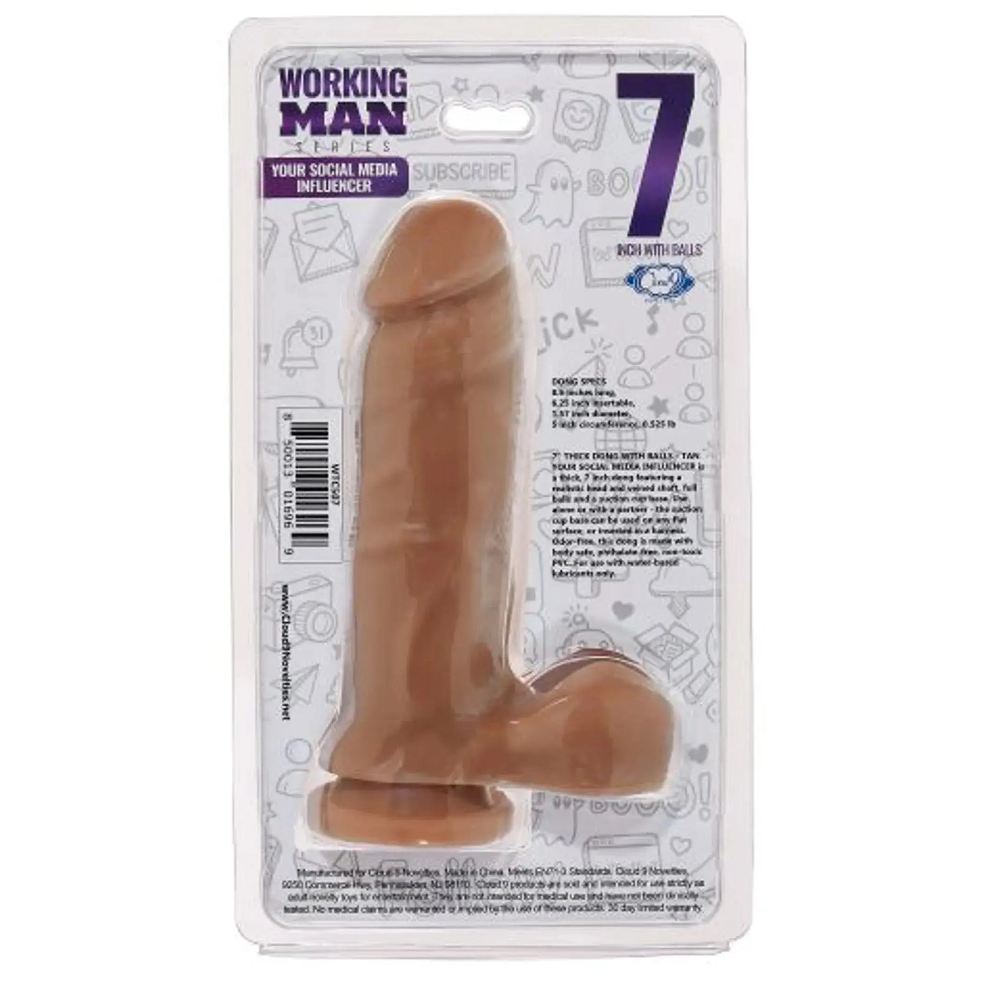 CLOUD 9 WORKING MAN 7 TAN YOUR SOCIAL MEDIA INFLUENCER (THICK)" Cloud 9 Novelties