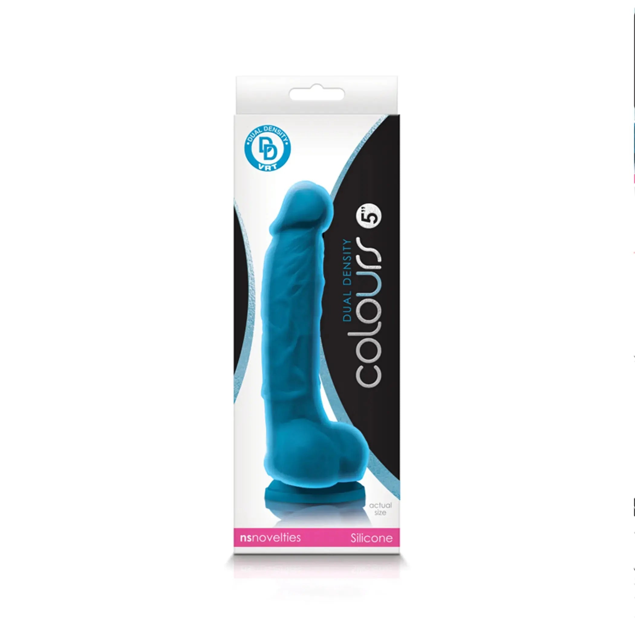COLOURS DUAL DENSITY 5IN DILDO BLUE NS Novelties