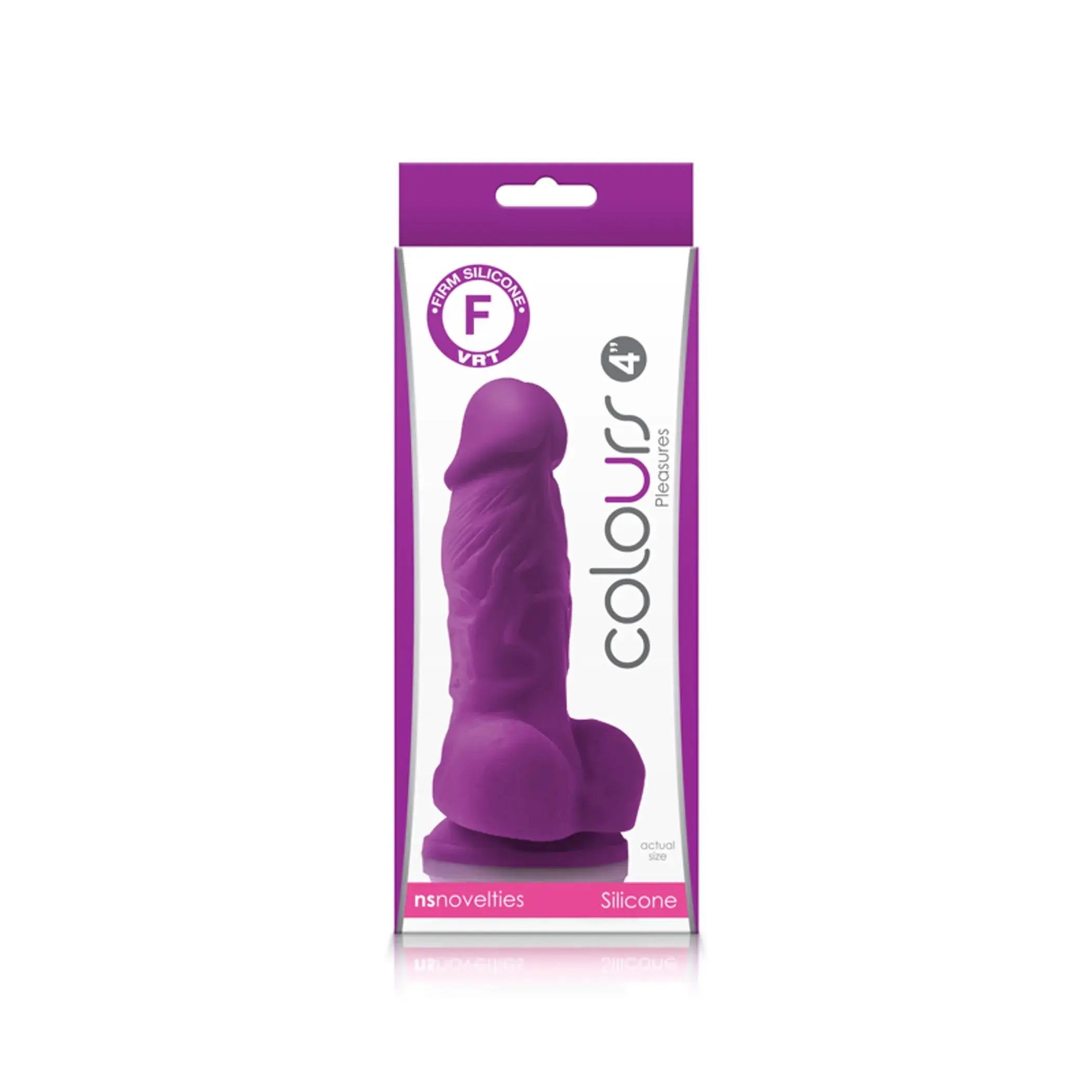 COLOURS PLEASURES 4IN DILDO PURPLE NS Novelties