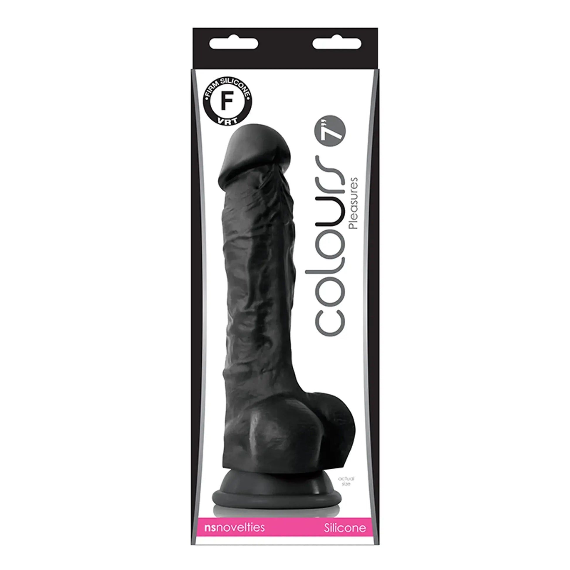 COLOURS PLEASURES 7IN DILDO BLACK NS Novelties