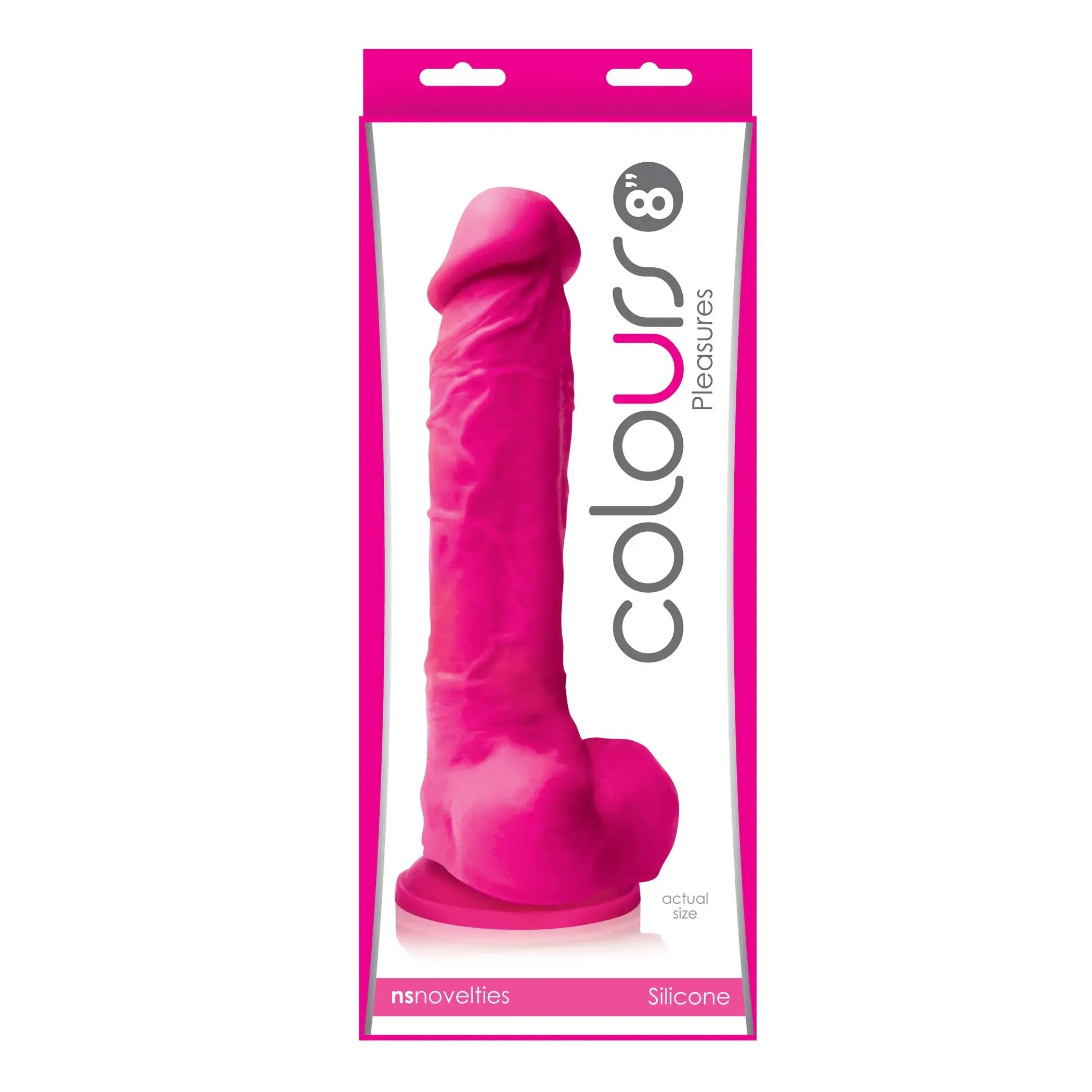 COLOURS PLEASURES 8IN DILDO PINK NS Novelties