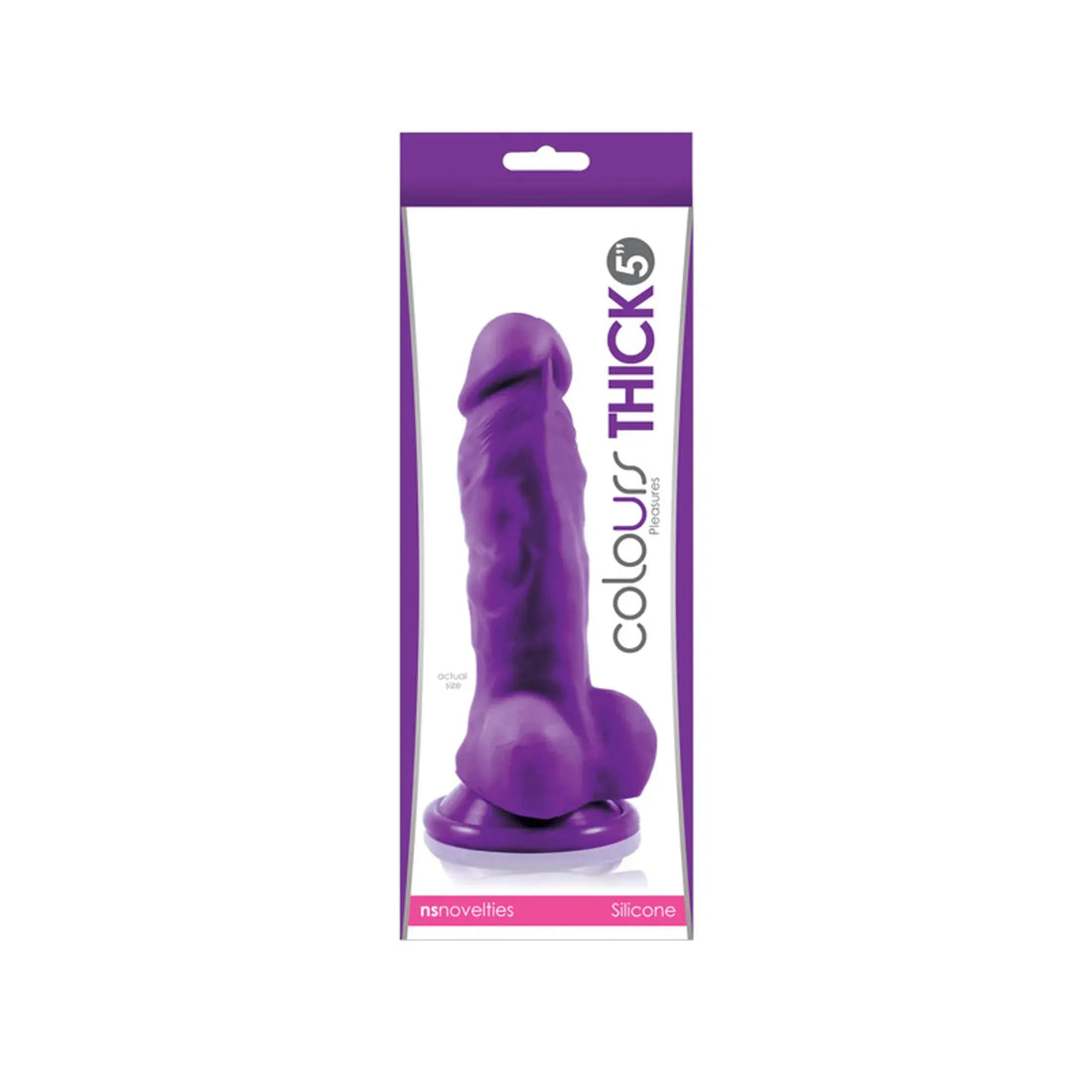 COLOURS PLEASURES THICK 5IN DILDO PURPLE NS Novelties