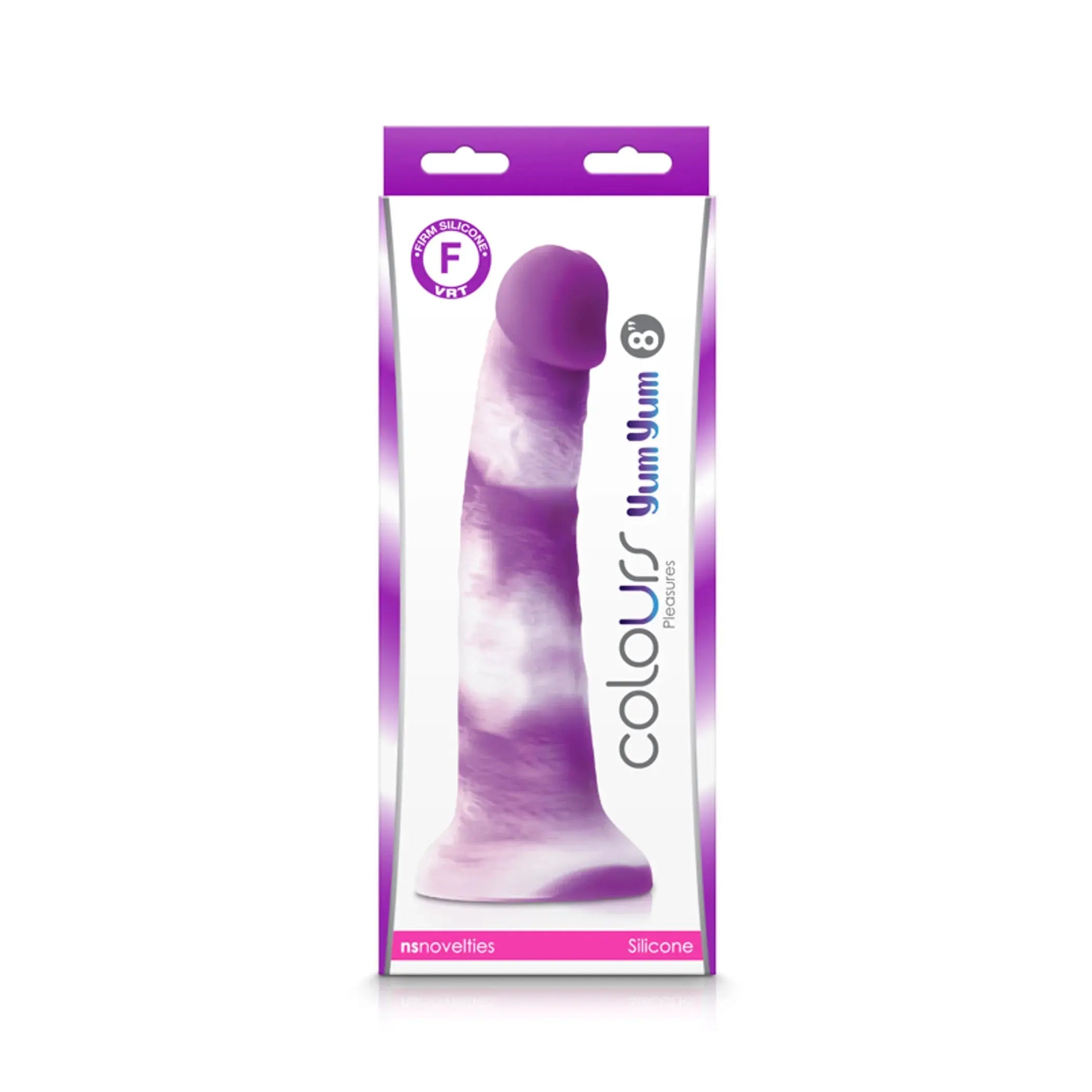COLOURS PLEASURES YUM YUM 8IN DILDO PURPLE NS Novelties