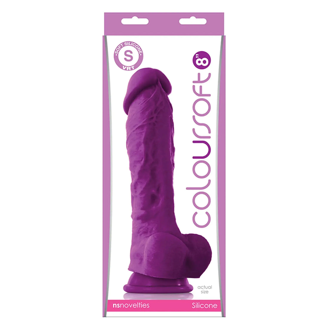 COLOURSOFT 8IN SOFT DILDO PURPLE NS Novelties
