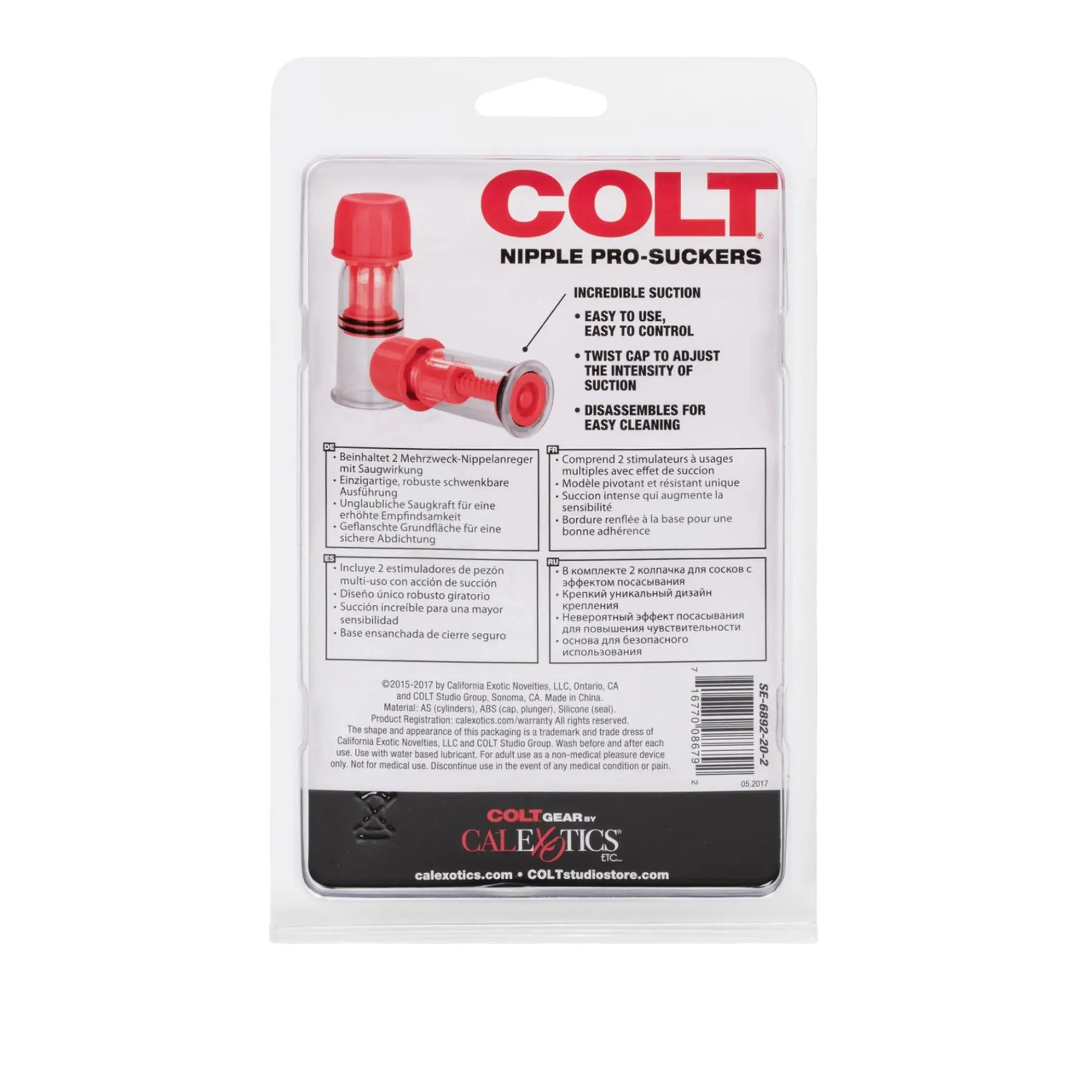 COLT NIPPLE PRO SUCKERS RED California Exotic Novelties