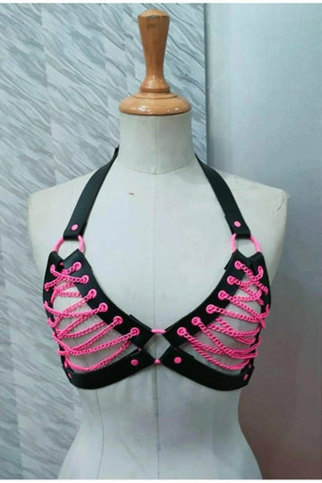 Candy Chain Lace-Up Bra Top Harness Daisy Corsets