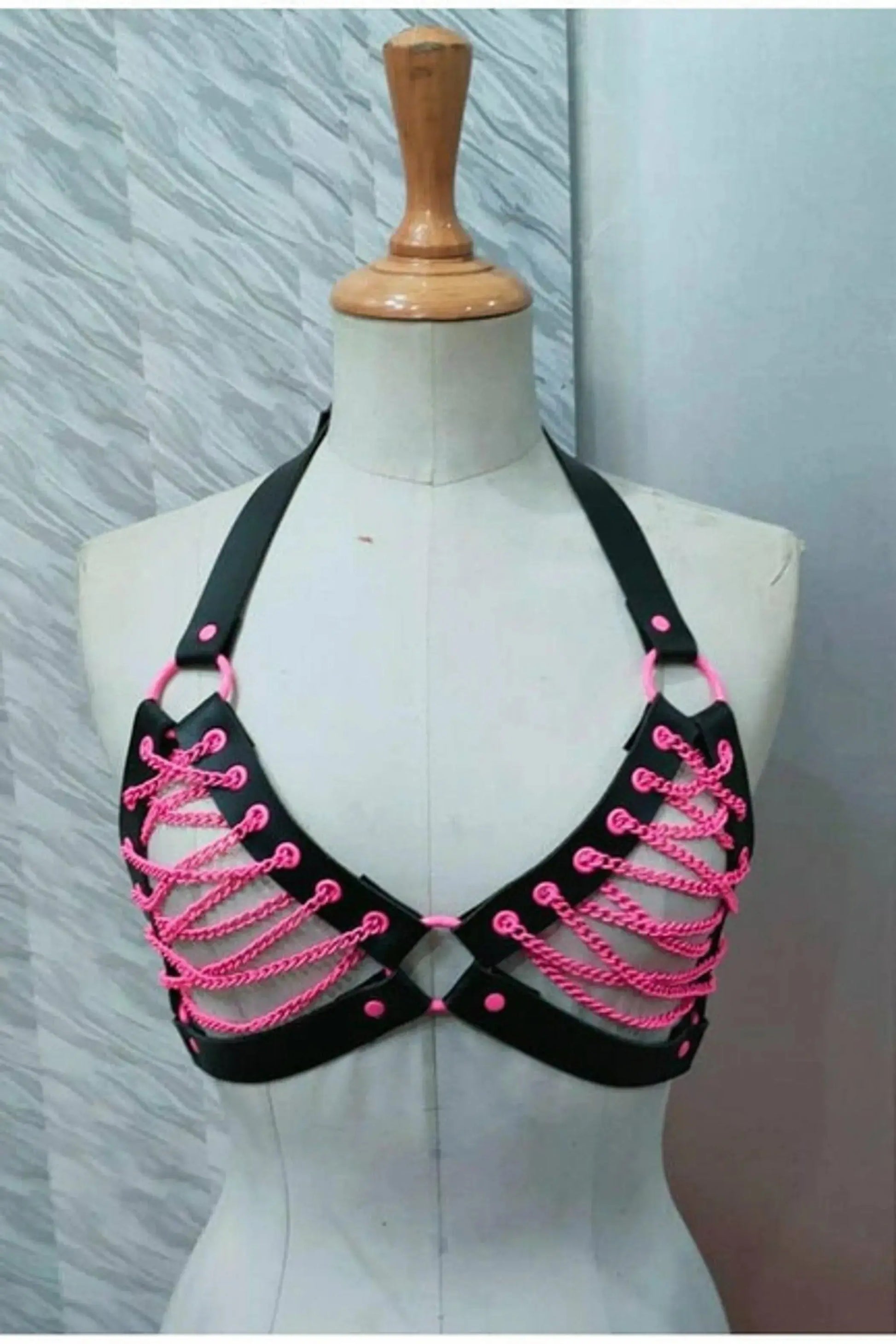 Candy Chain Lace-Up Bra Top Harness Daisy Corsets