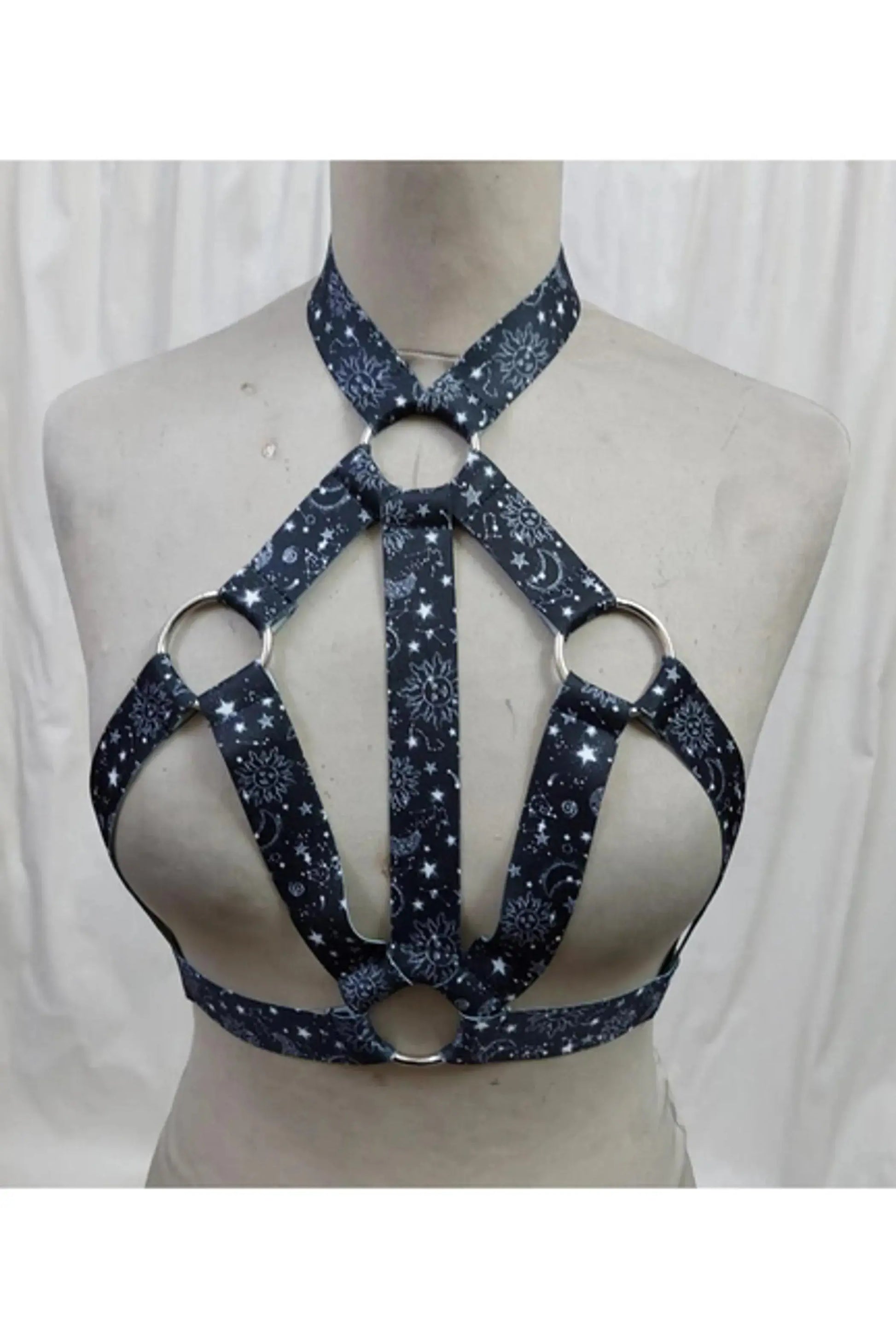 Celestial Print Stretchy Body Harness Daisy Corsets