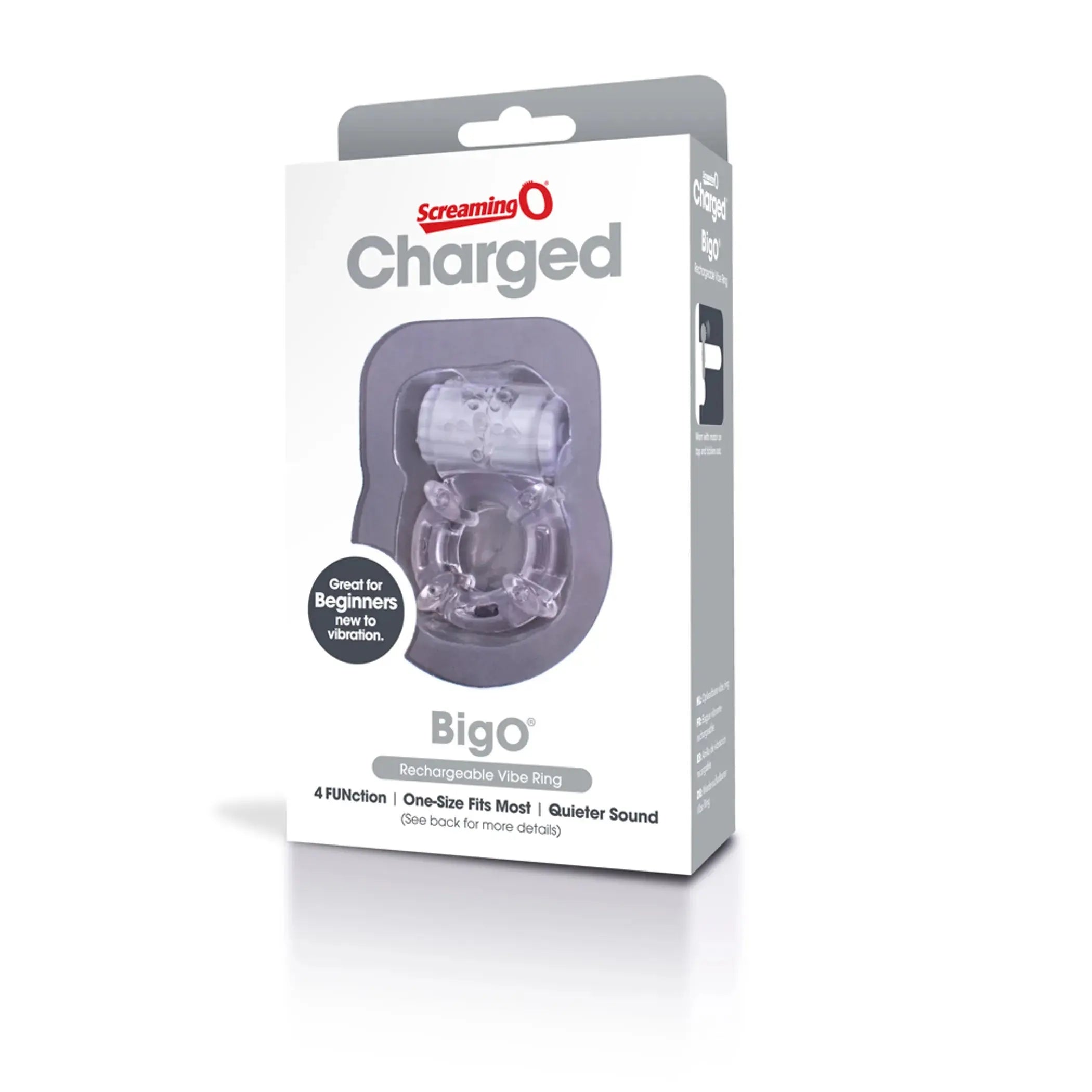 Charged Big O Clear Cock Ring Screaming O