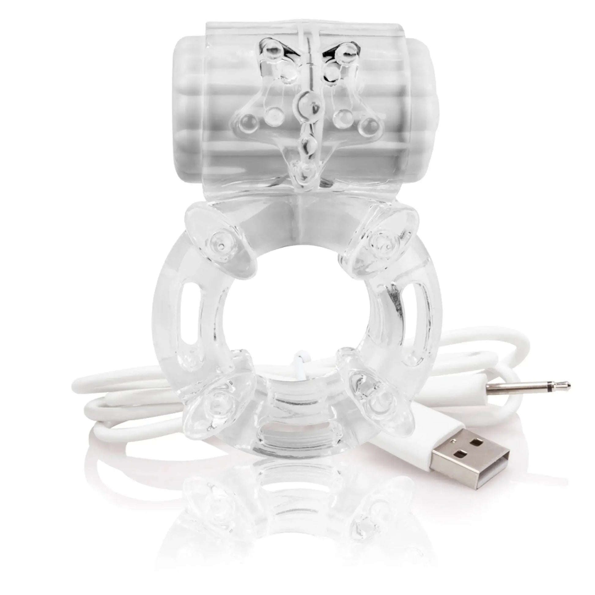Charged Big O Clear Cock Ring Screaming O