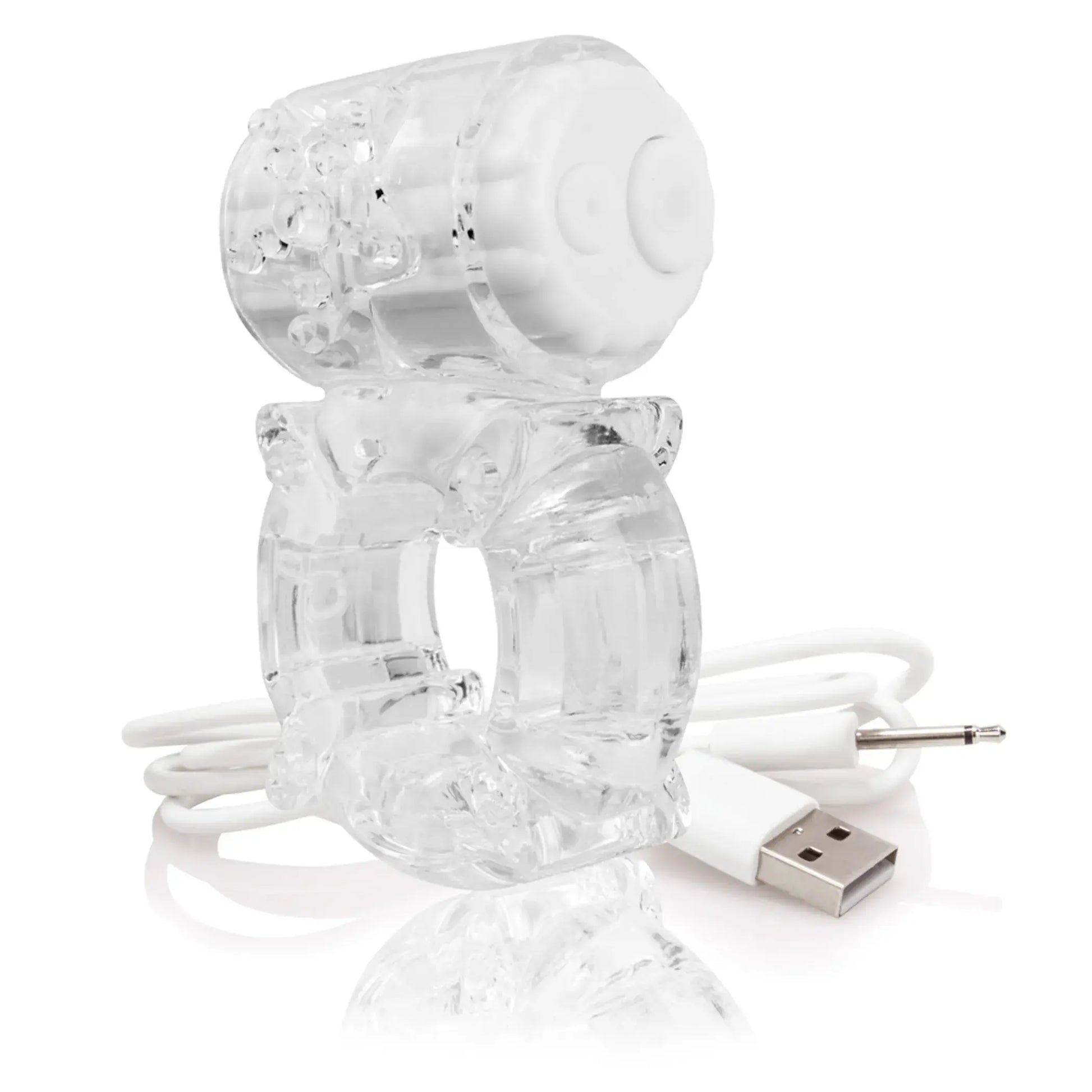 Charged Big O Clear Cock Ring Screaming O