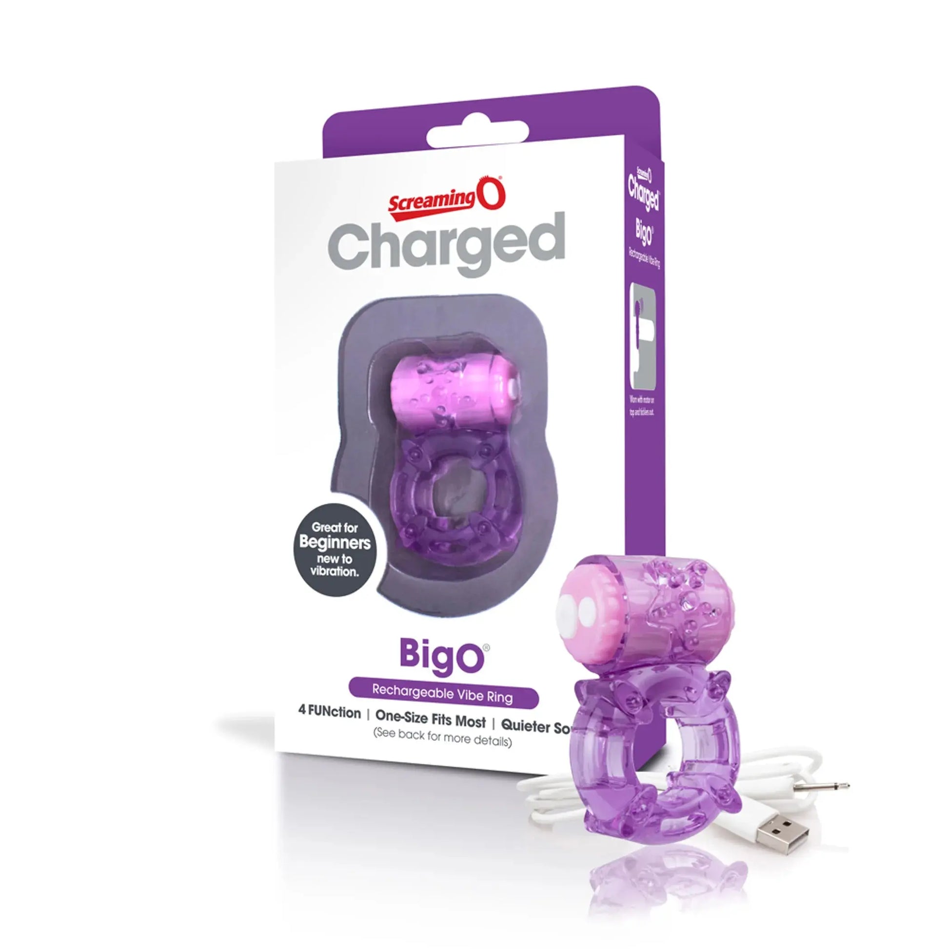 Charged Big O Purple Vibrating Ring Screaming O