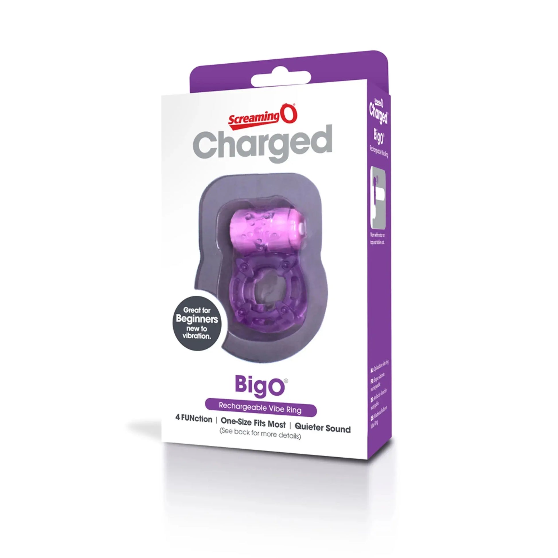 Charged Big O Purple Vibrating Ring Screaming O