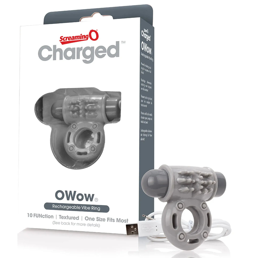 Charged O Wow Mini Vibe Ring Gray Screaming O