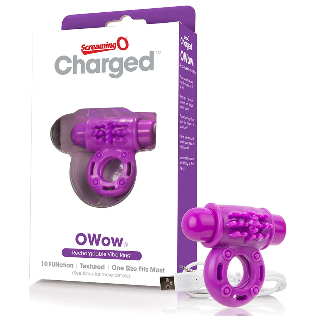 Charged O Wow Mini Vibe Ring Purple Screaming O
