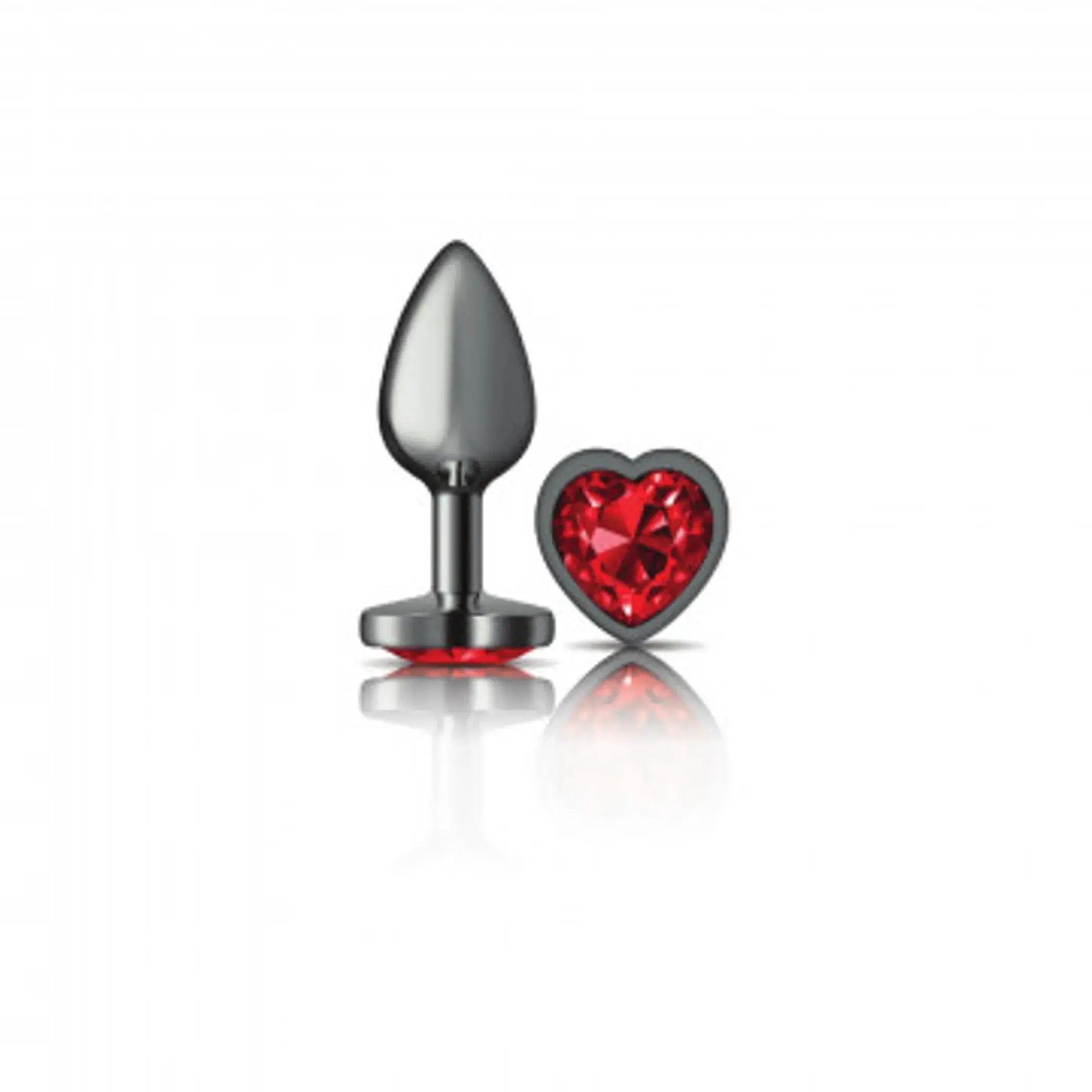 Cheeky Charms Deep Red Small Gunmetal Butt Plug Viben