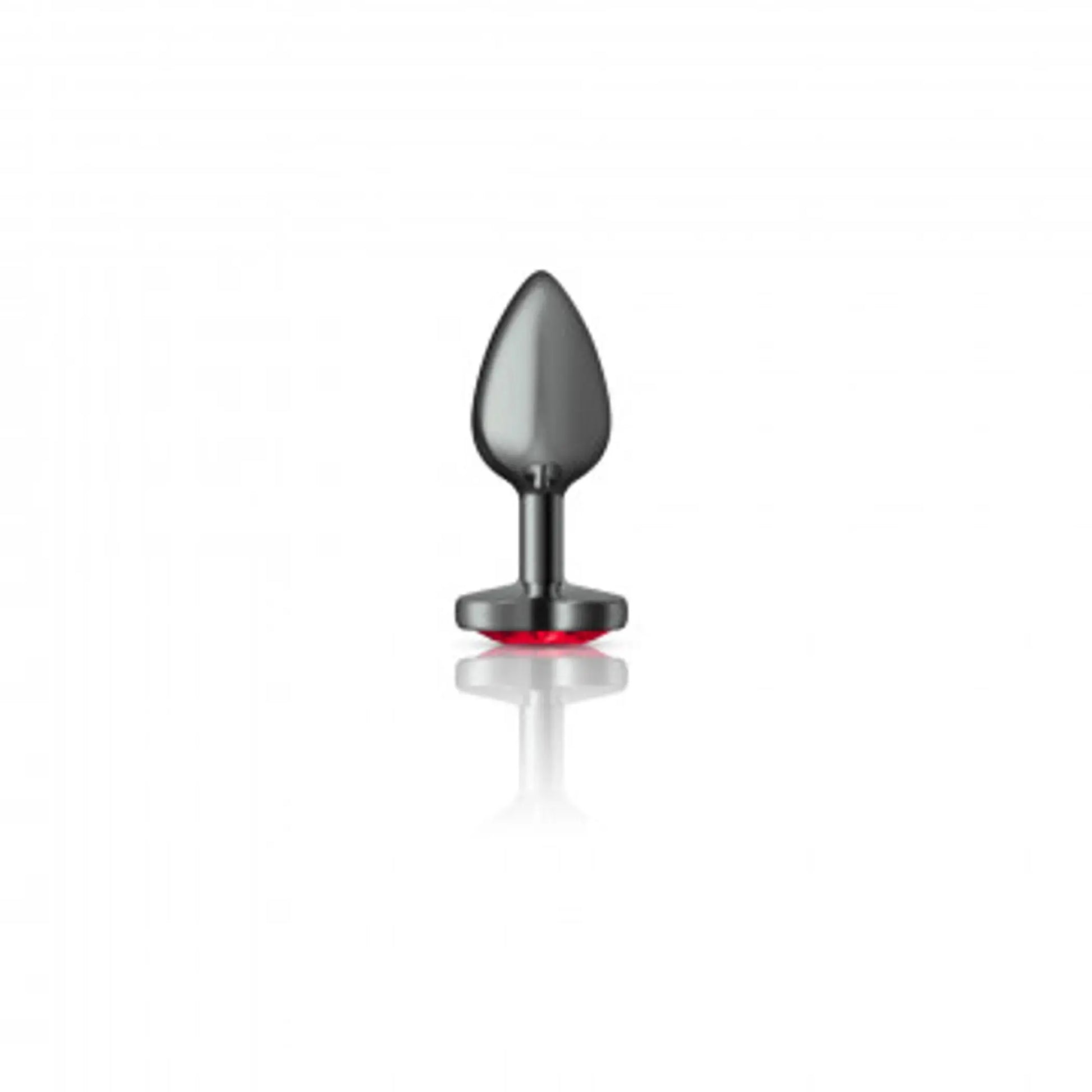 Cheeky Charms Deep Red Small Gunmetal Butt Plug Viben