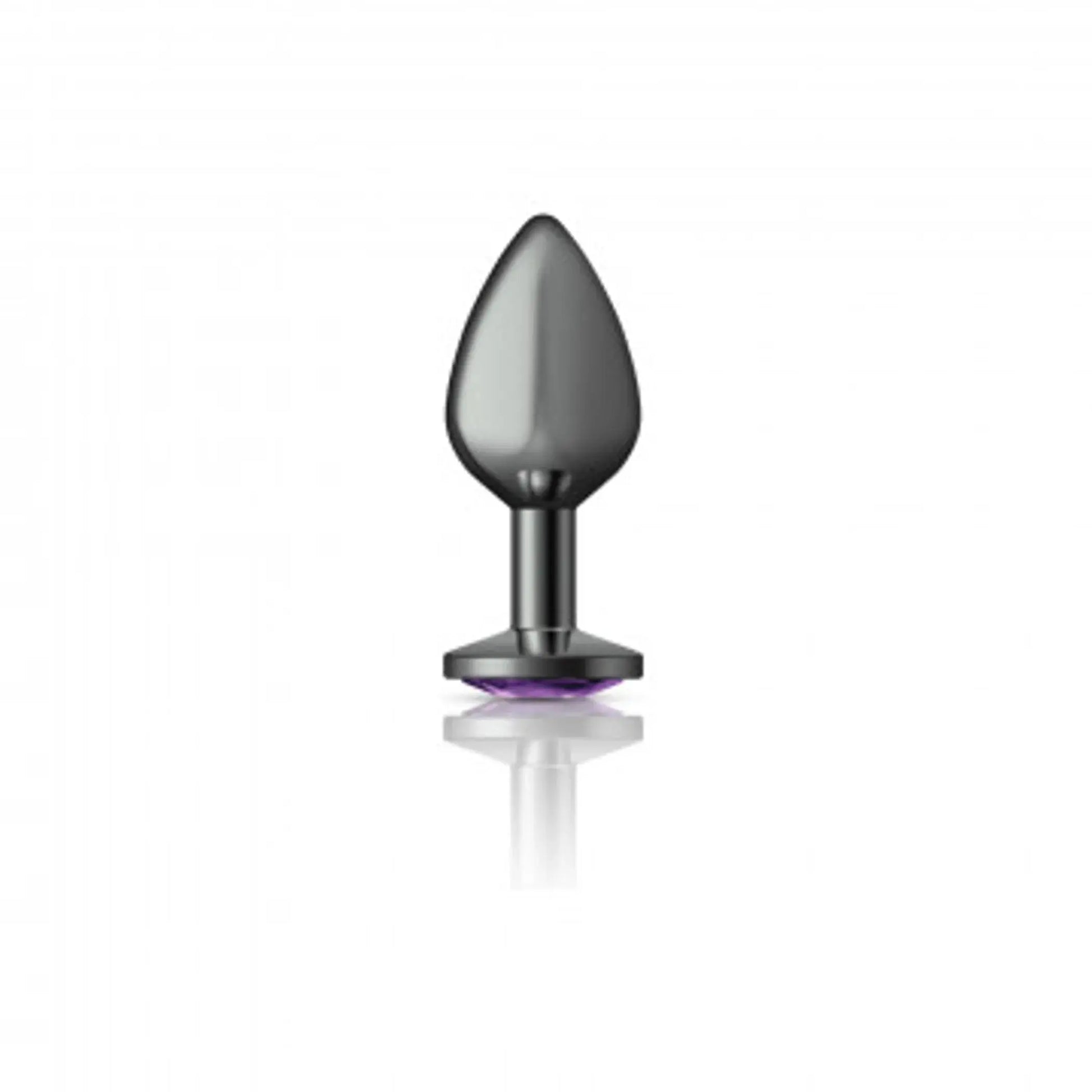 Cheeky Charms Round Purple Medium Gunmetal Butt Plug Viben