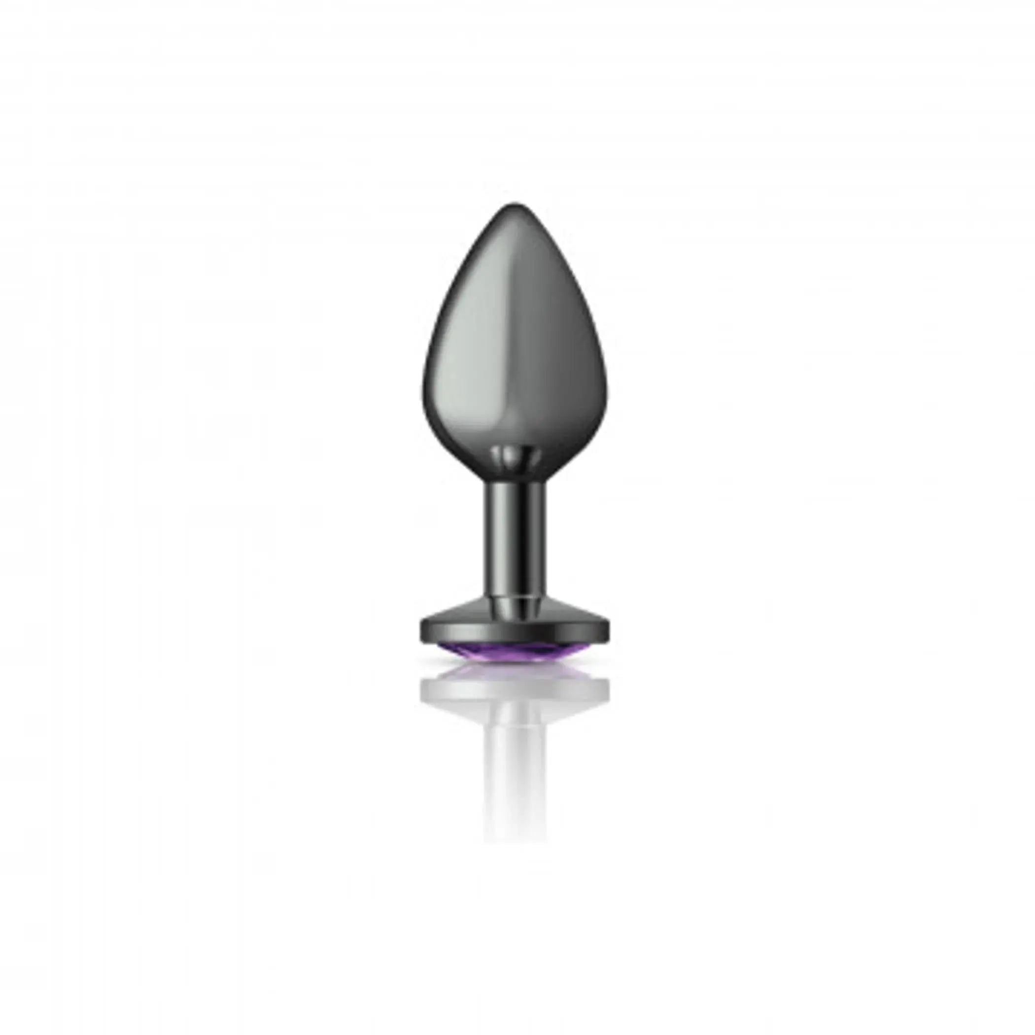 Cheeky Charms Round Purple Medium Gunmetal Butt Plug Viben