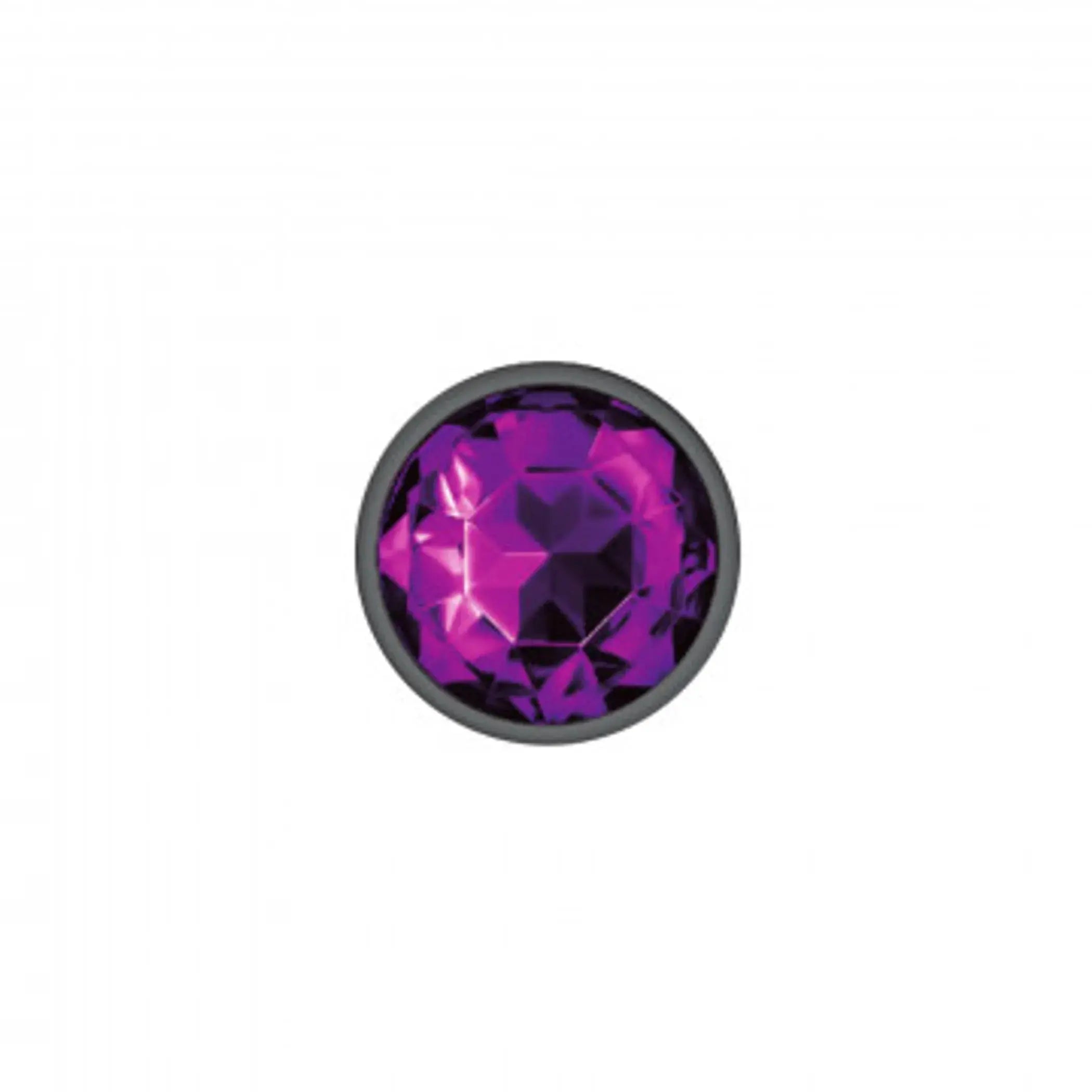 Cheeky Charms Round Purple Medium Gunmetal Butt Plug Viben
