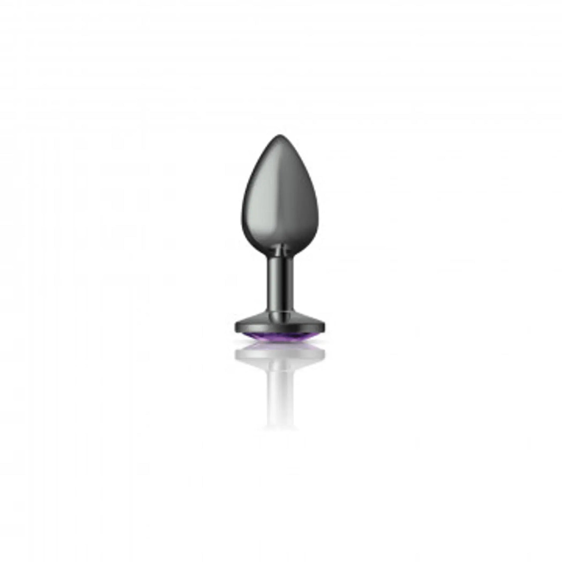 Cheeky Charms Round Purple Small Gunmetal Butt Plug Viben