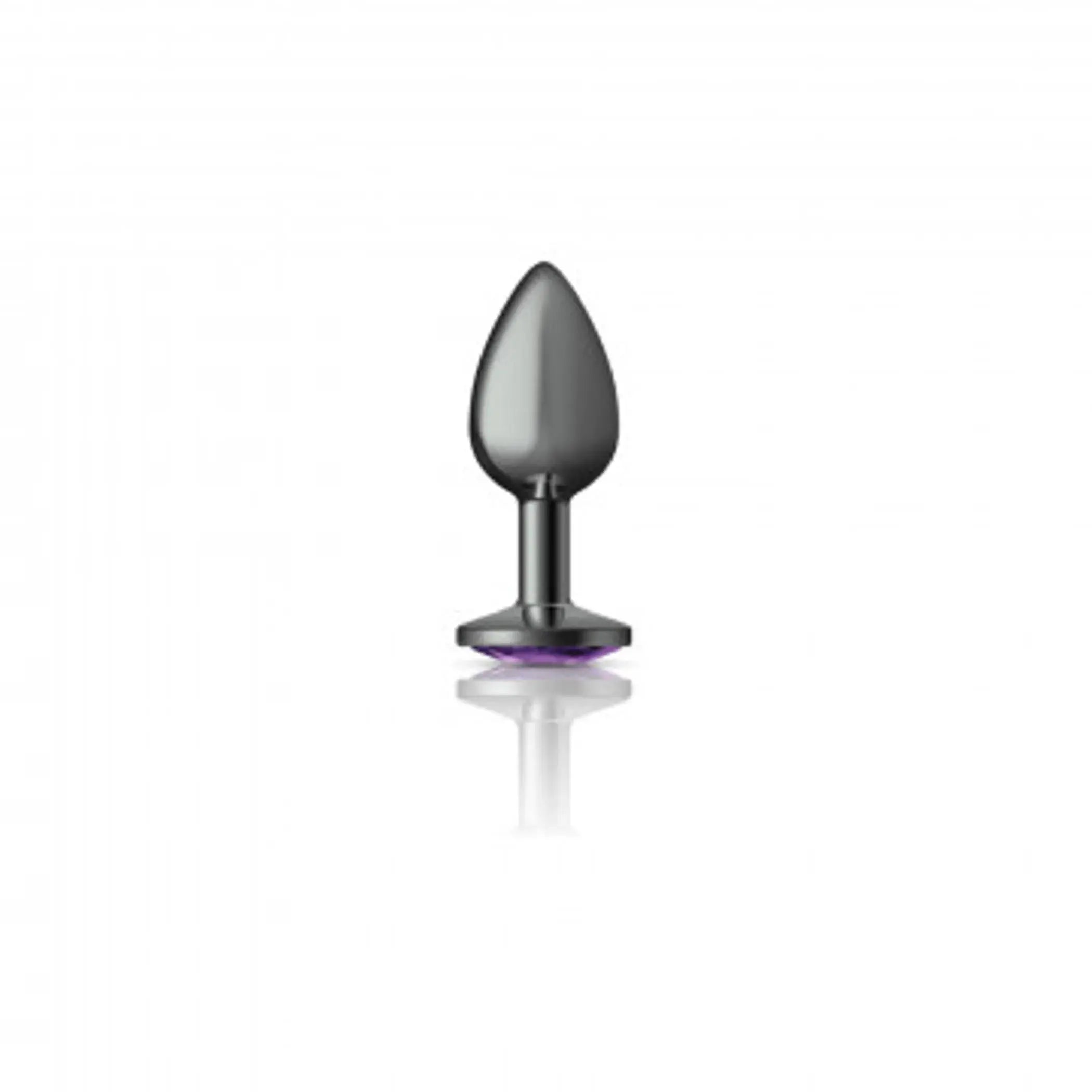 Cheeky Charms Round Purple Small Gunmetal Butt Plug Viben