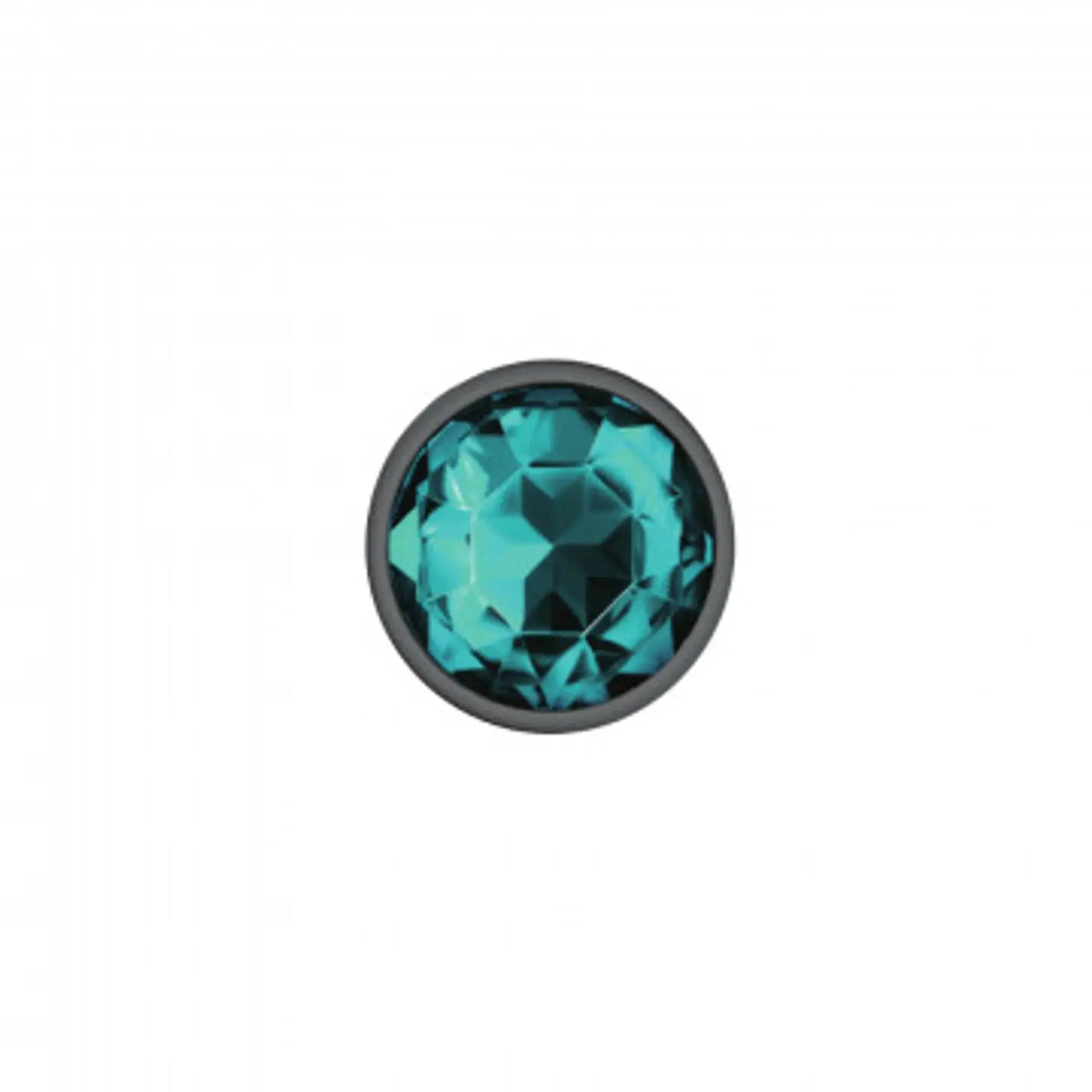 Cheeky Charms Round Teal Small Gunmetal Butt Plug Viben