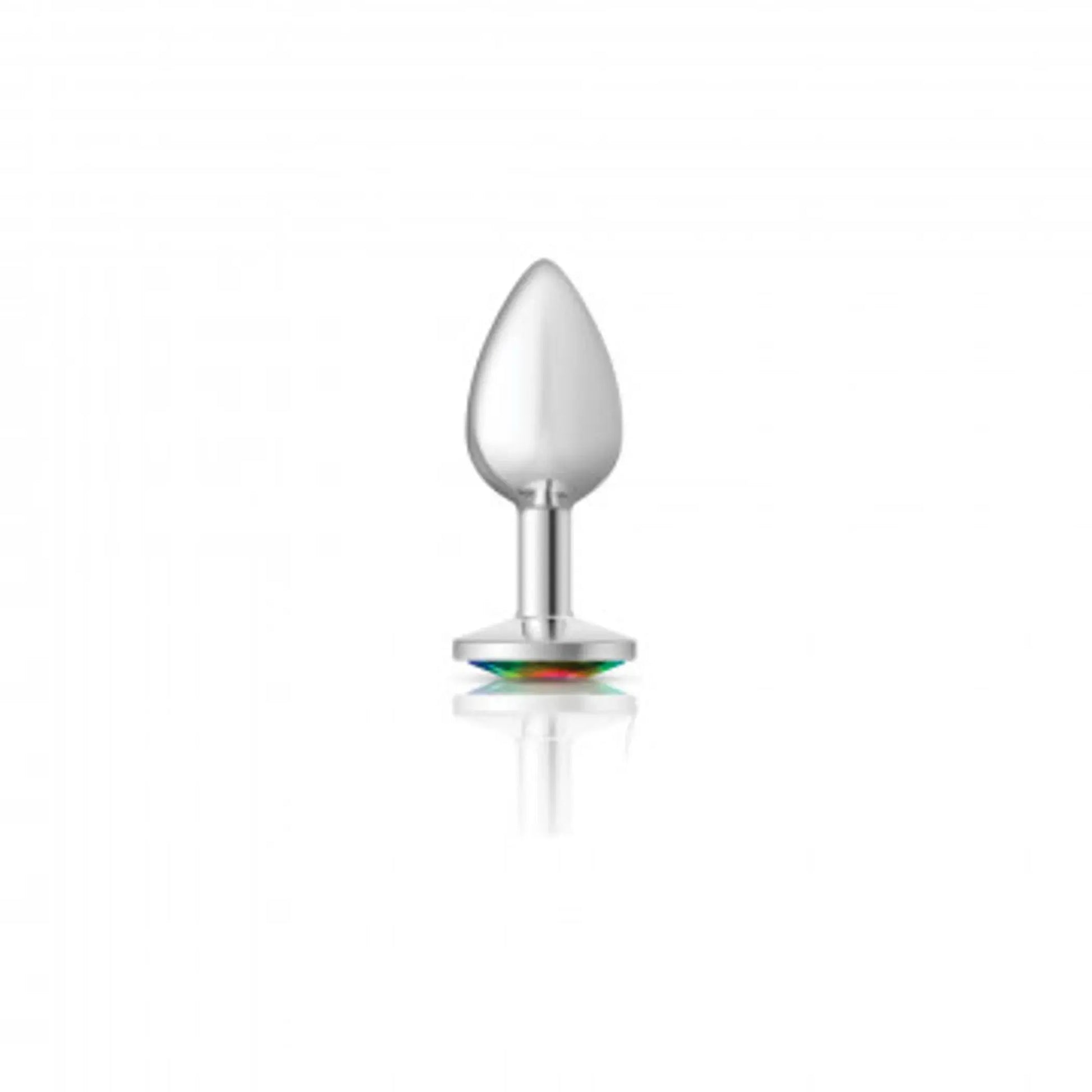 Cheeky Charms Small Round Rainbow Silver Plug Viben