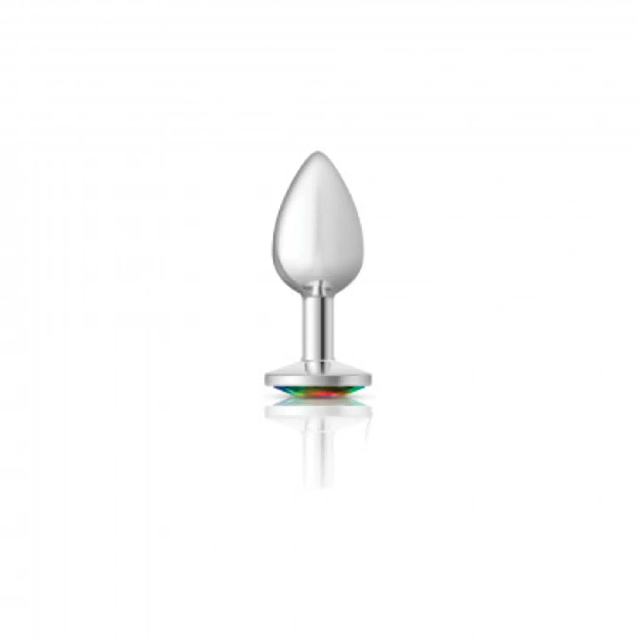 Cheeky Charms Small Round Rainbow Silver Plug Viben