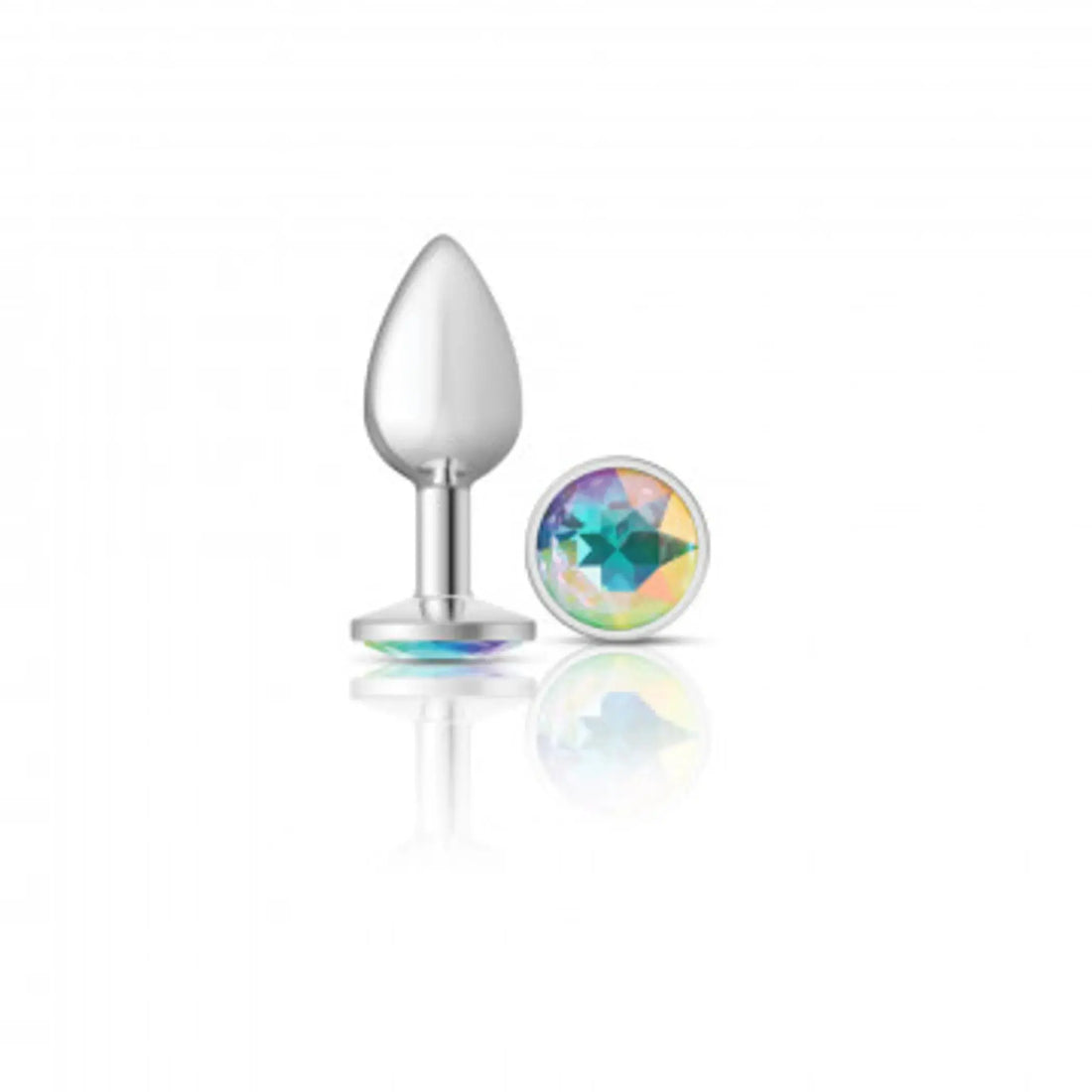 Cheeky Charms Small Silver Clear Iridescent Plug Viben