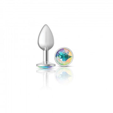Cheeky Charms Small Silver Clear Iridescent Plug Viben