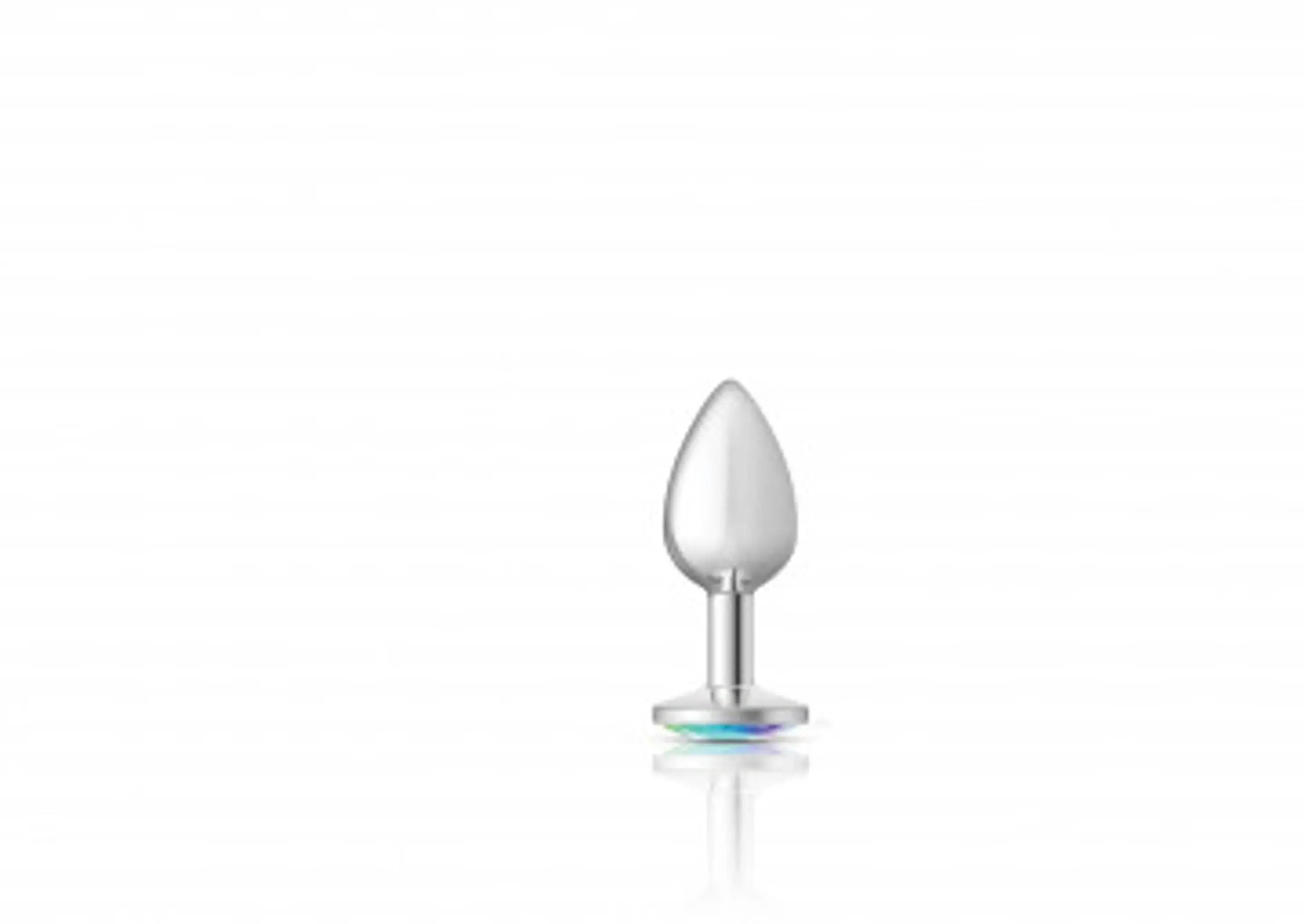 Cheeky Charms Small Silver Clear Iridescent Plug Viben