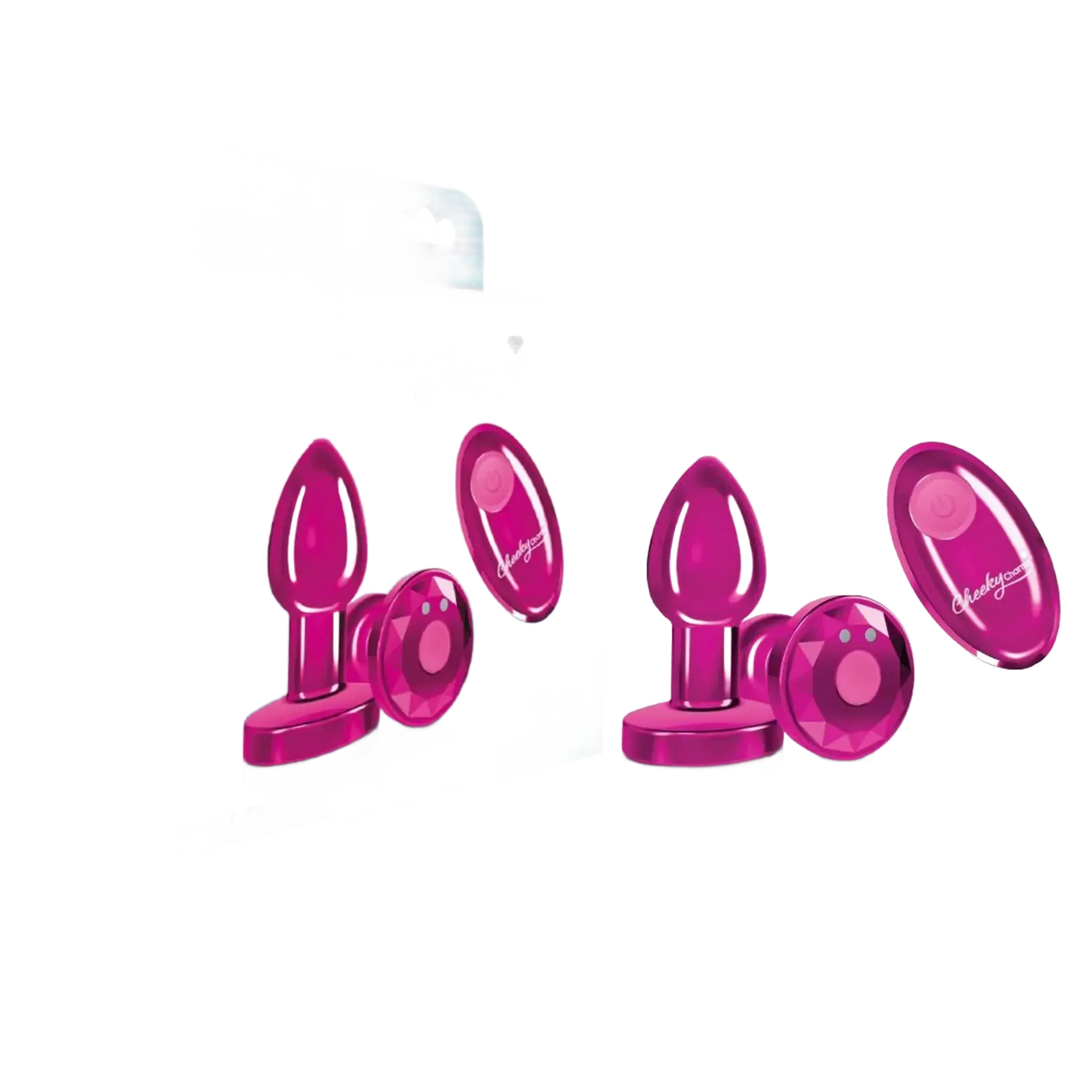 CHEEKY CHARMS VIBRATING METAL PLUG PINK SMALL W/ REMOTE Viben