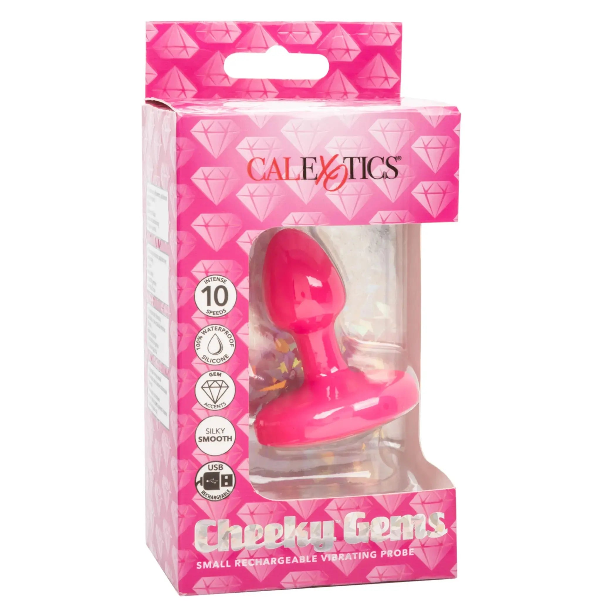 Cheeky Gems Vibrating Probe Small Pink California Exotic Novelties