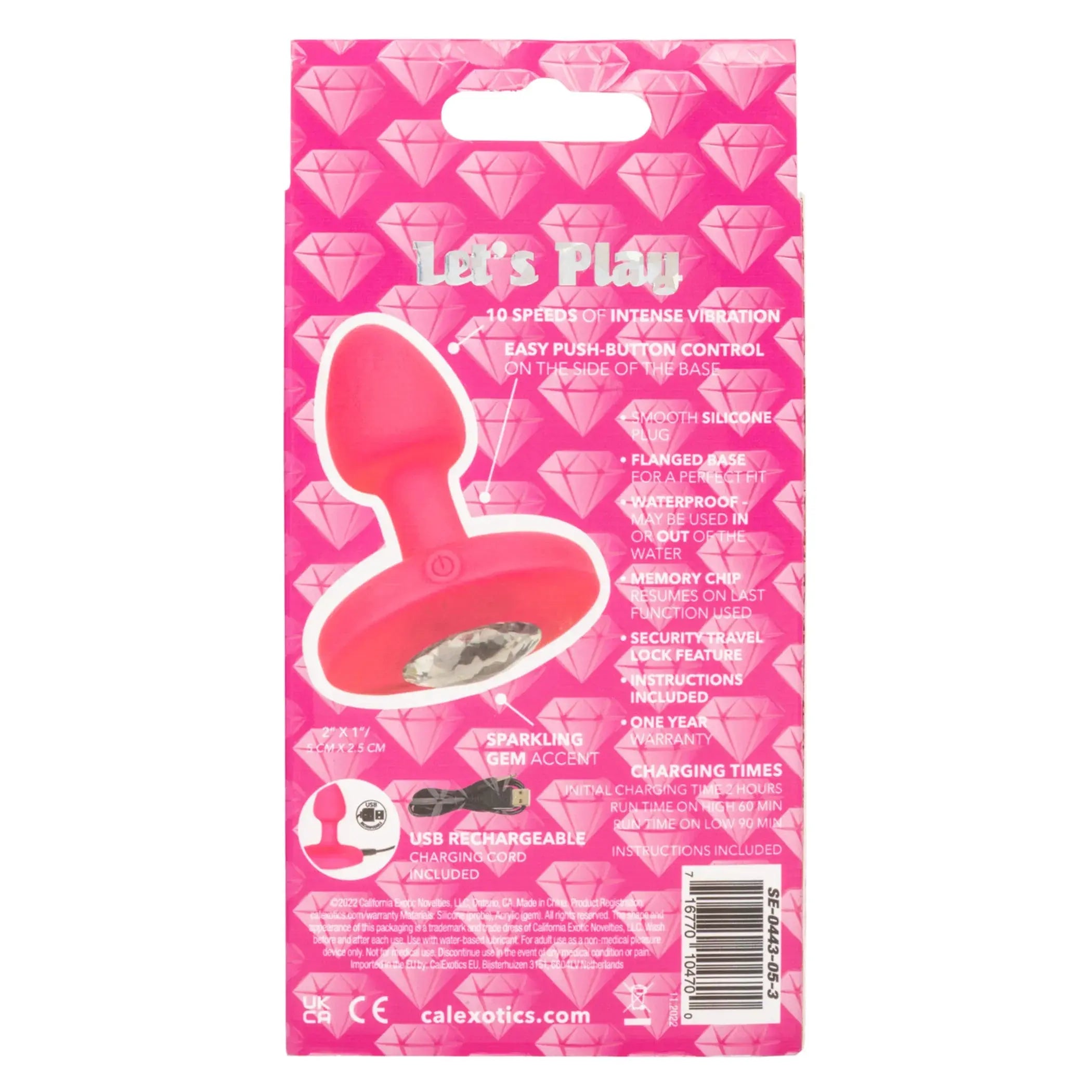 Cheeky Gems Vibrating Probe Small Pink California Exotic Novelties
