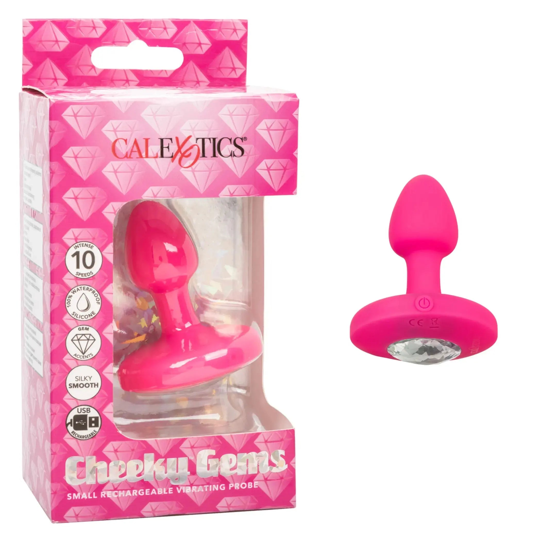 Cheeky Gems Vibrating Probe Small Pink California Exotic Novelties