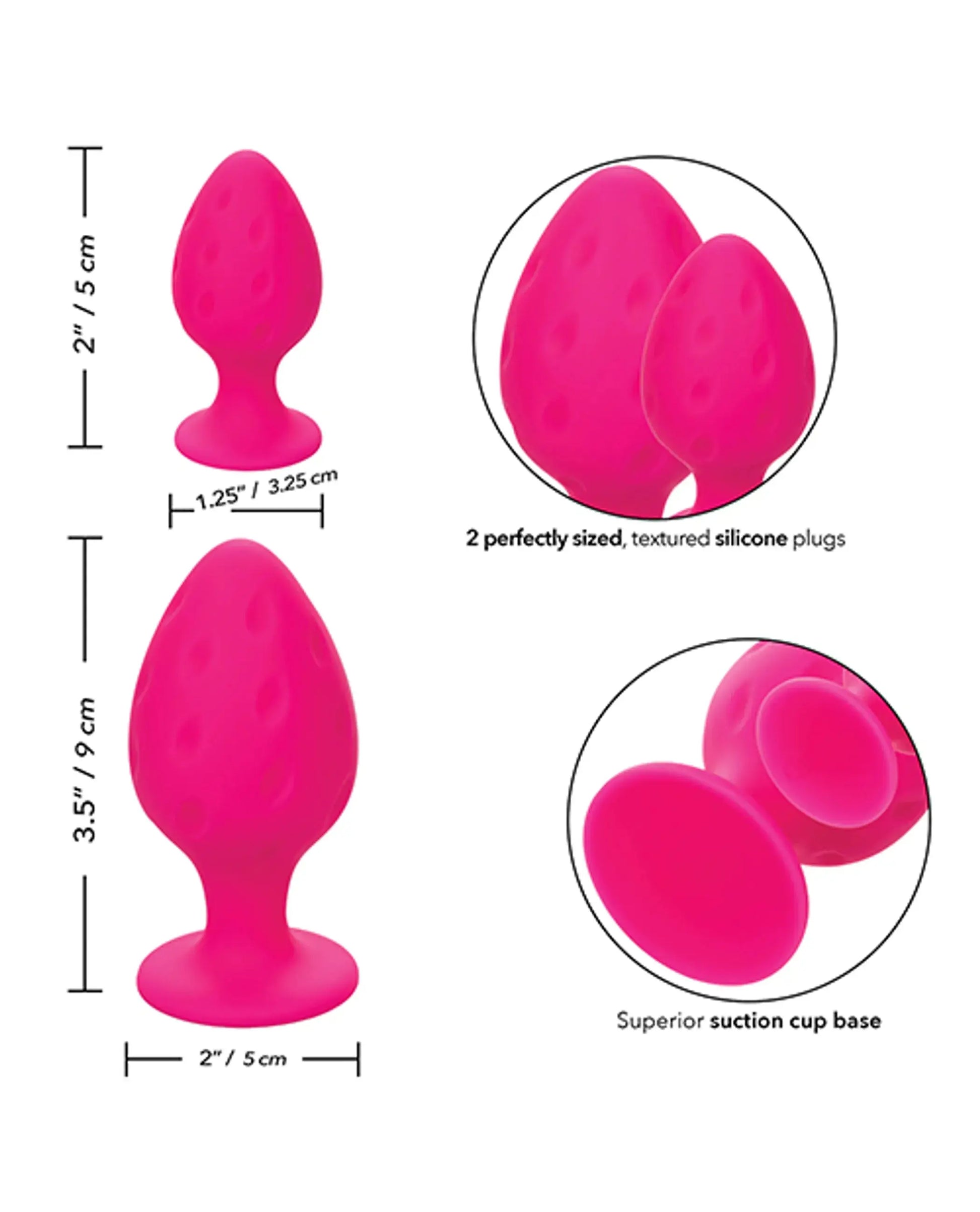 Cheeky Pink Butt Plugs Set California Exotic Novelties