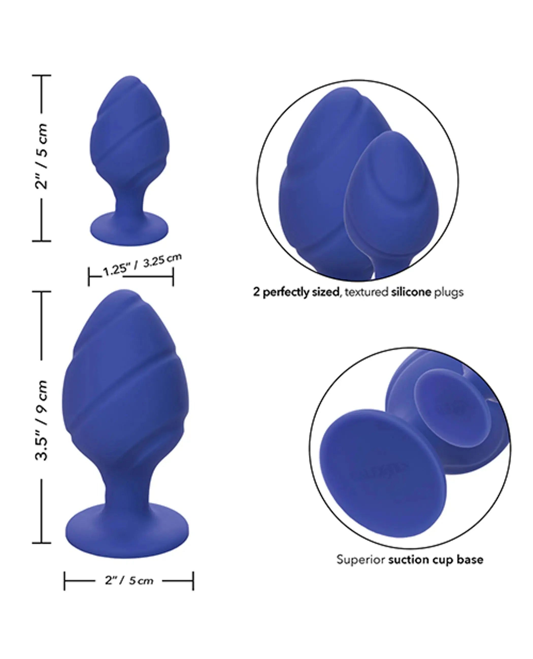 Cheeky Purple Anal Plugs Duo California Exotic Novelties