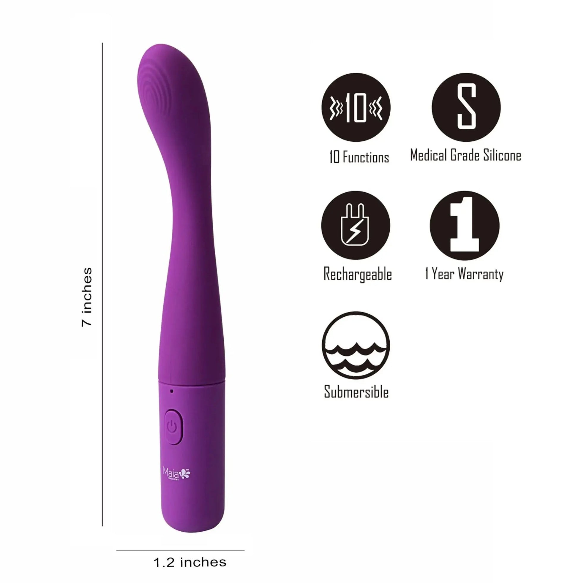 Chelsi Silicone G-Spot Vibe Rechargeable Maia Toys