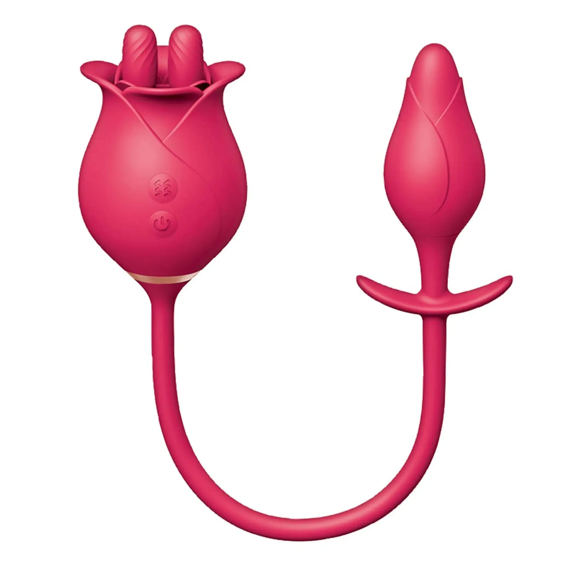 Clit-Tastic Tulip Finger Massager & Plug Red Nasstoys