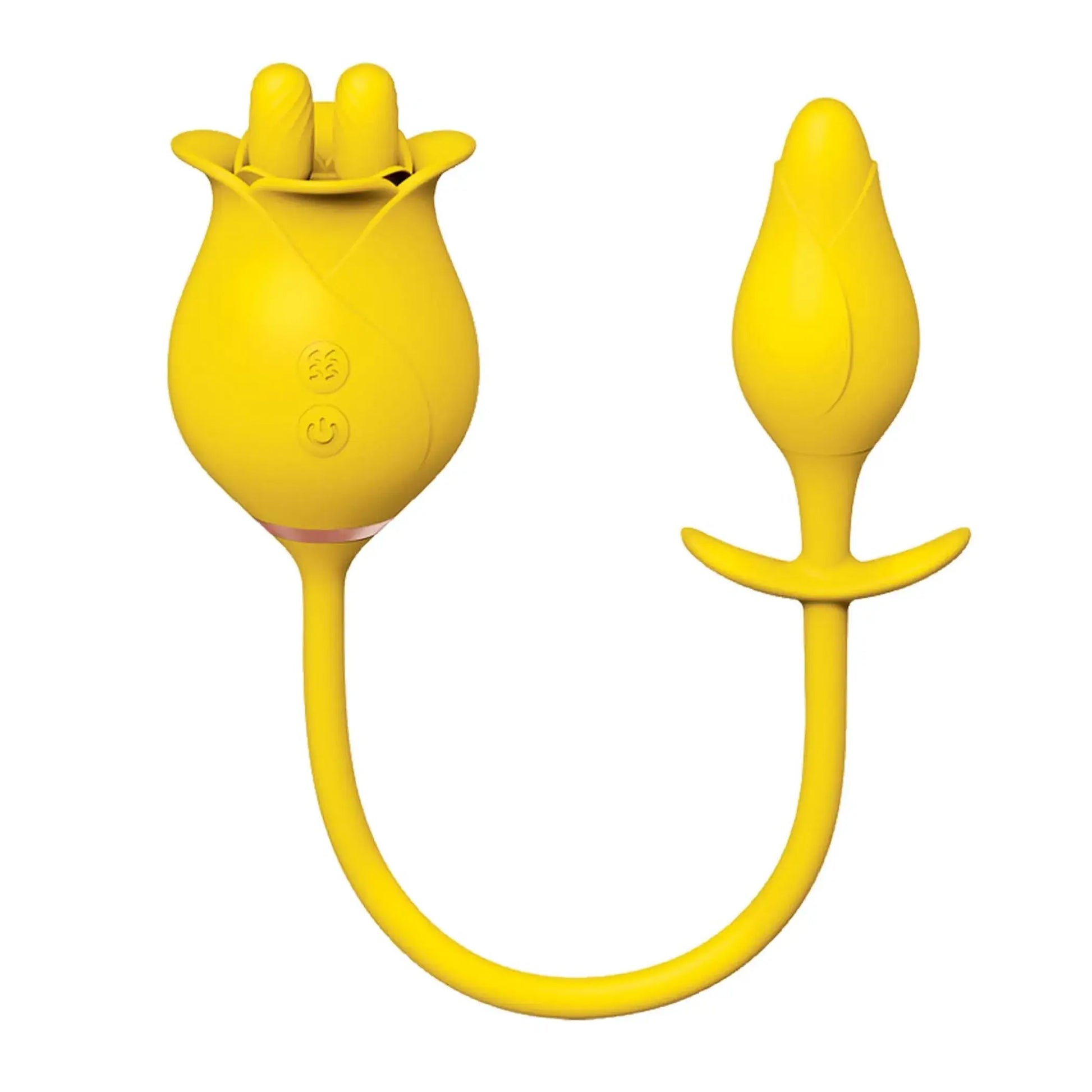 Clit-Tastic Tulip Finger Massager & Plug Yellow Nasstoys