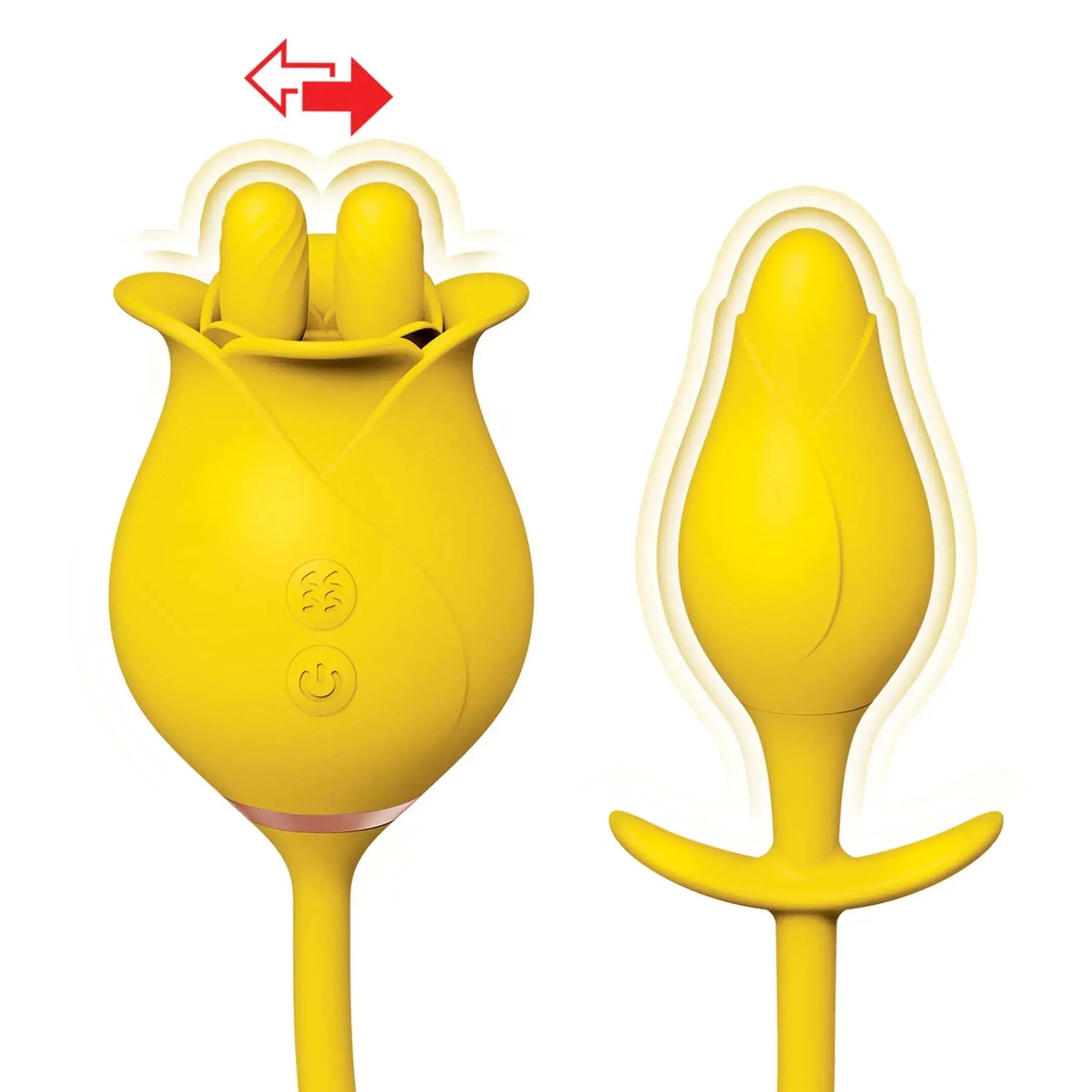 Clit-Tastic Tulip Finger Massager & Plug Yellow Nasstoys