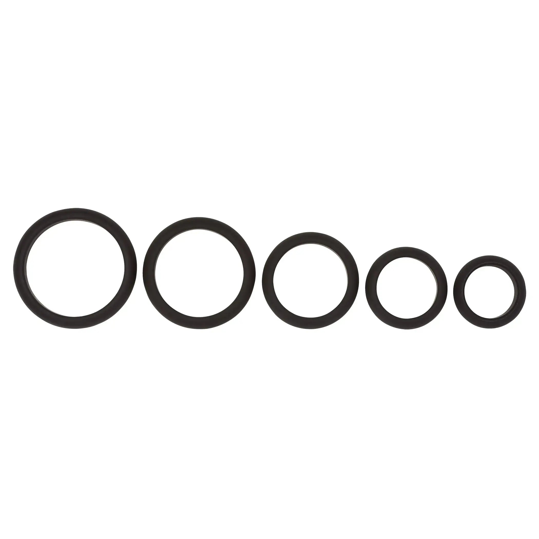 Cloud 9 Comfort Cock Rings With Flat Back 5-Pack Cloud 9 Novelties