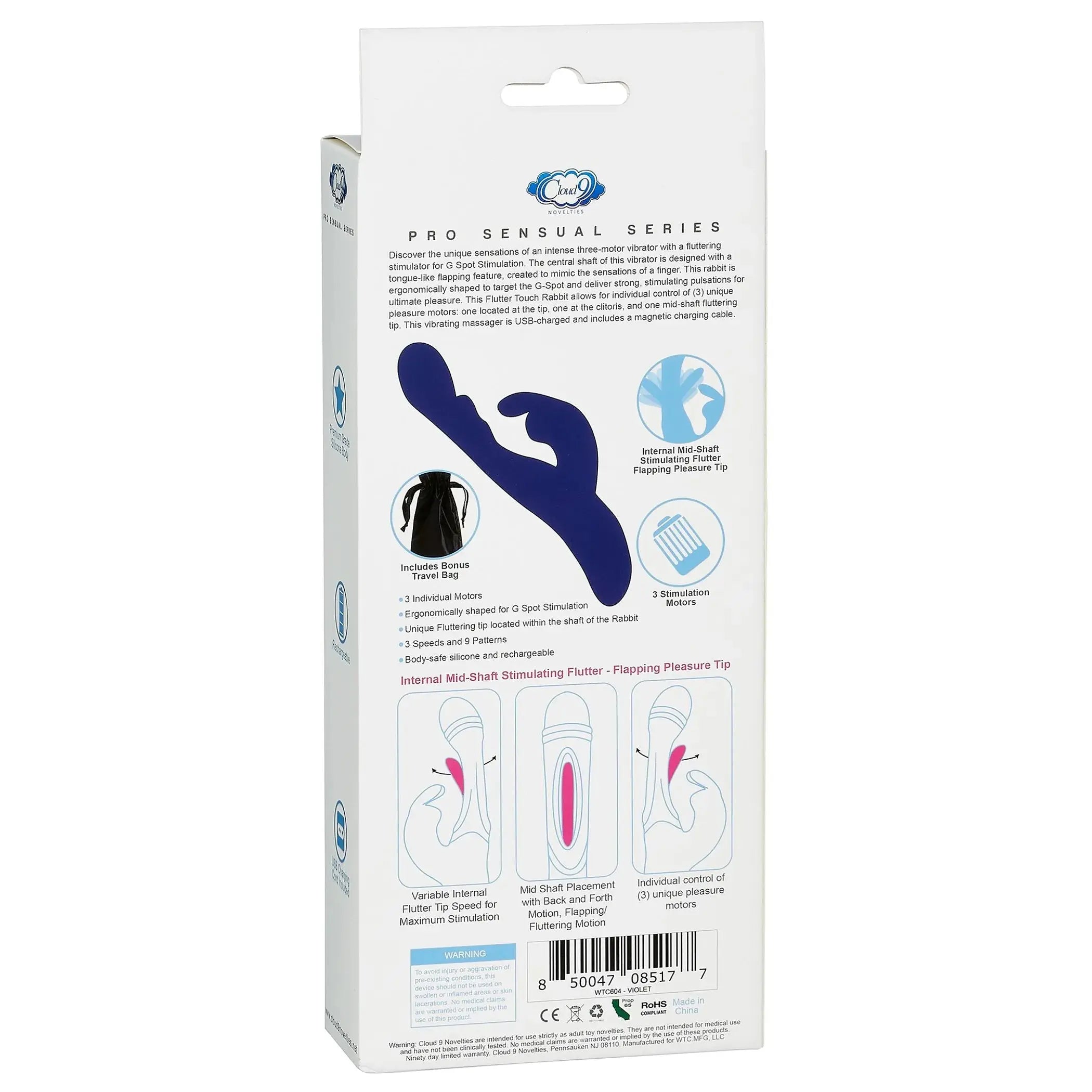 Cloud 9 Flutter Touch Violet Cloud 9 Novelties