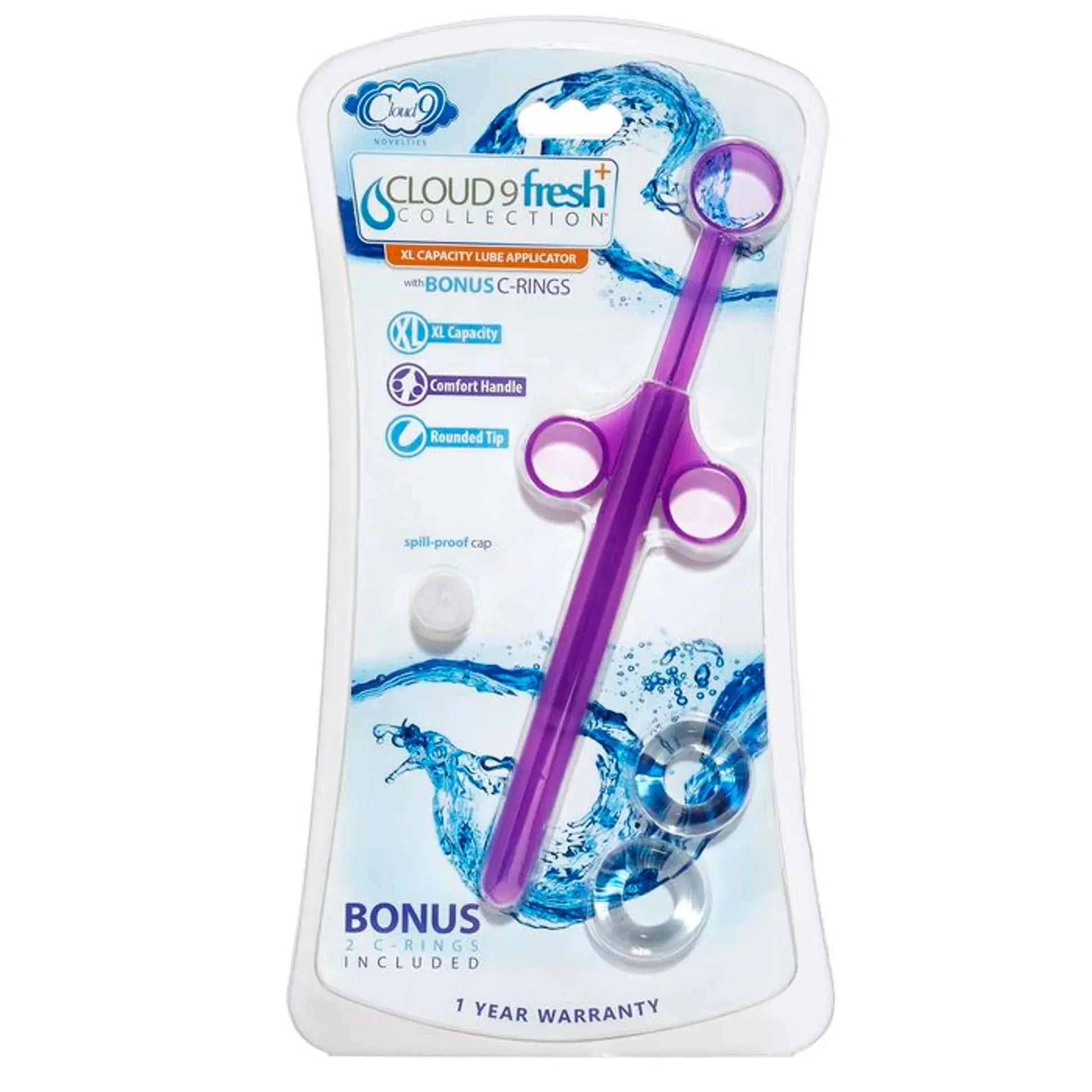 Cloud 9 Fresh Premium XL Lube Applicator with 2 Bonus C-Rings Cloud 9 Novelties