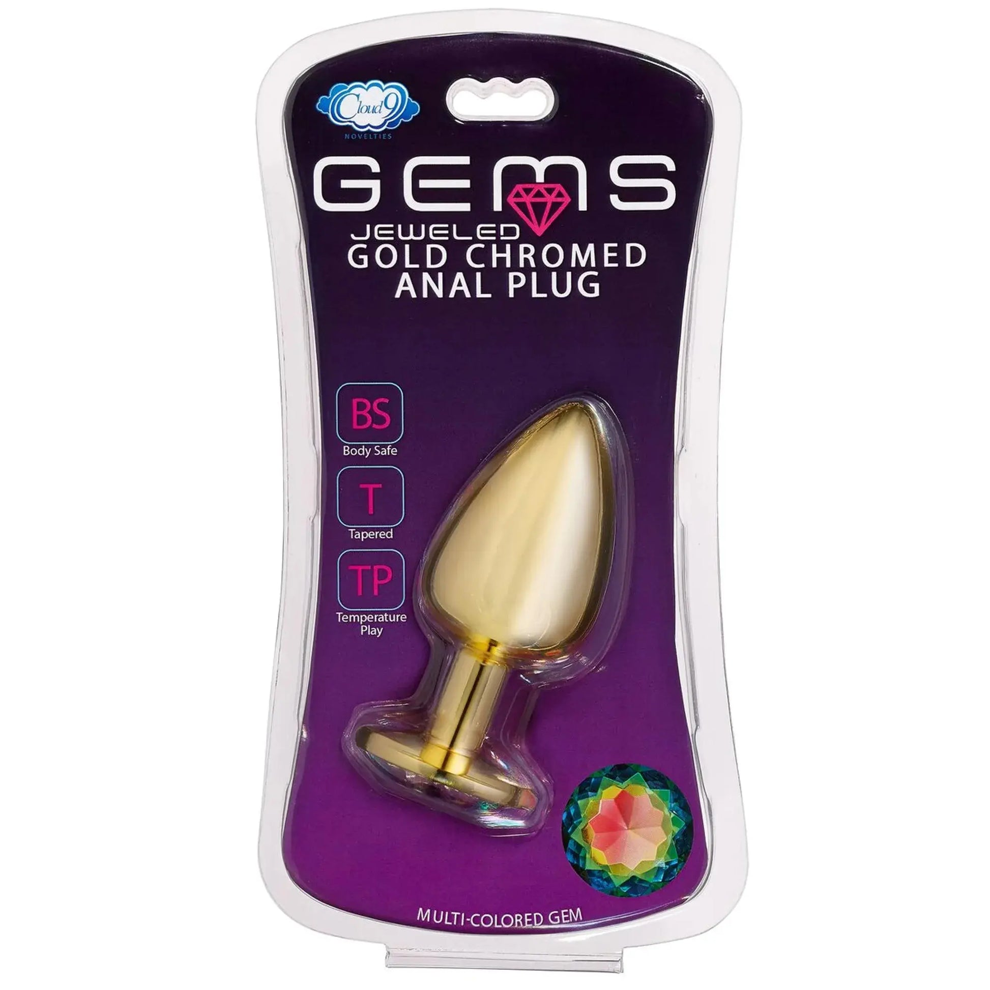 Cloud 9 Gems Gold Large Anal Plug Cloud 9 Novelties