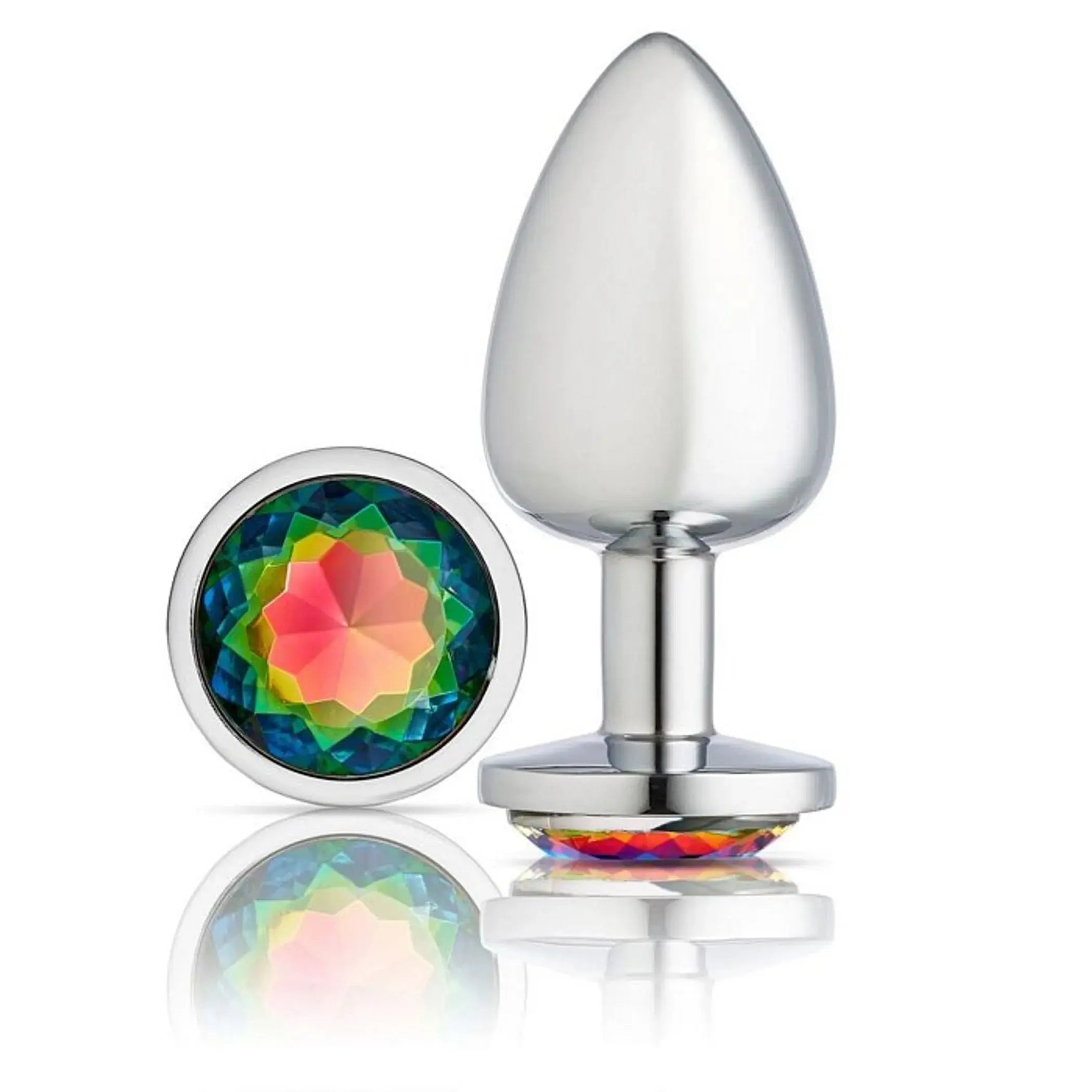 Cloud 9 Gems Silver Chromed Anal Plug Large Cloud 9 Novelties