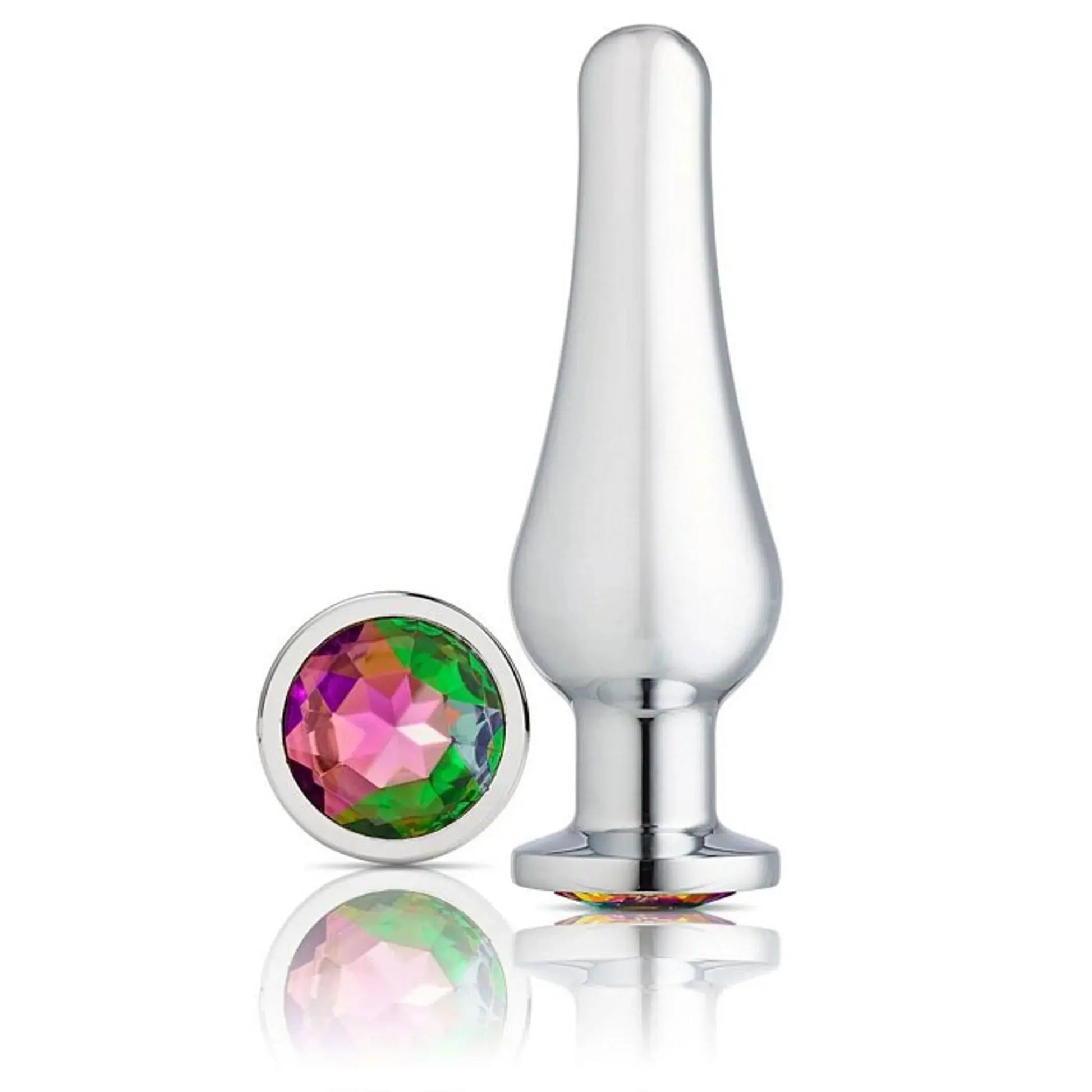 Cloud 9 Gems Silver Chromed Medium Anal Plug Cloud 9 Novelties