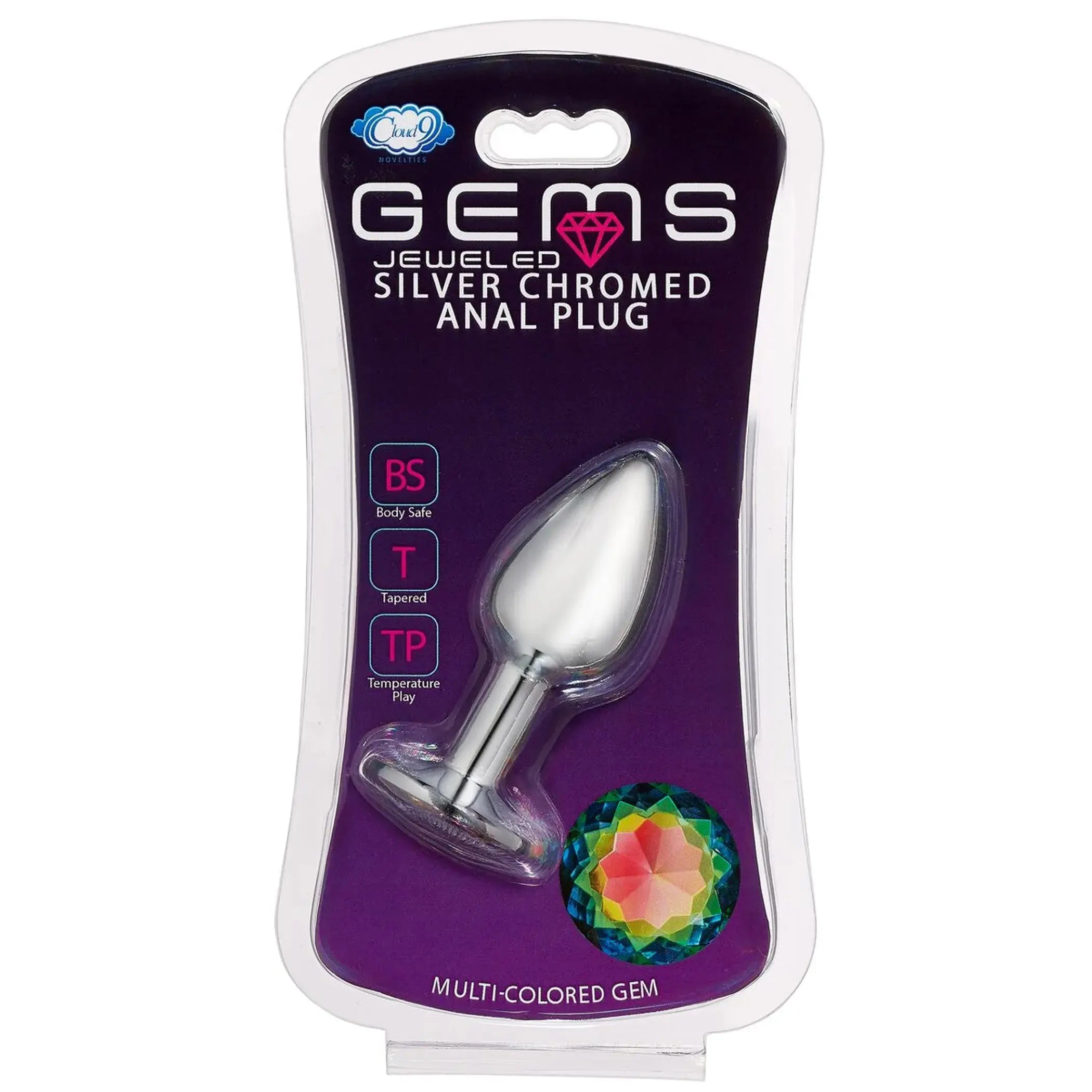 Cloud 9 Gems Silver Chromed Small Anal Plug Cloud 9 Novelties