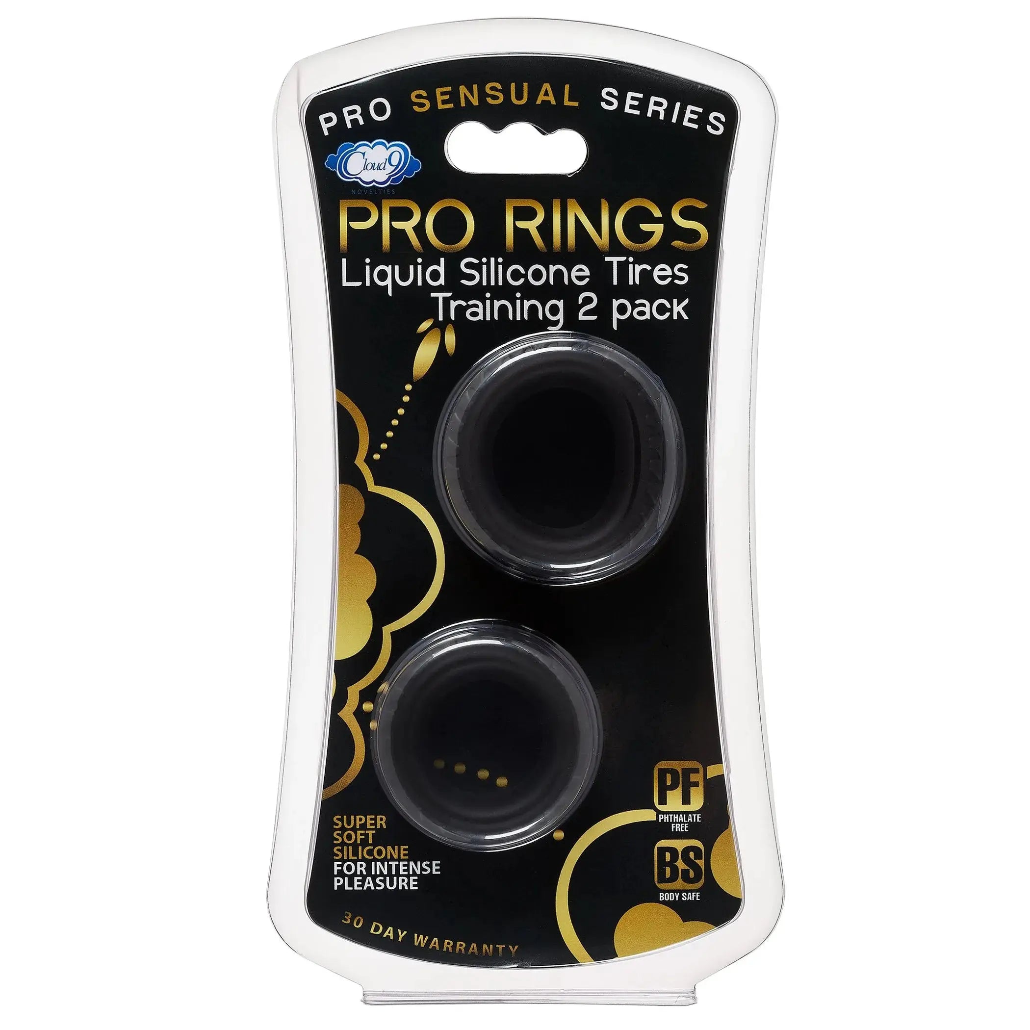 Cloud 9 Pro Rings Liquid Silicone Tires 2 Pack Black Cloud 9 Novelties